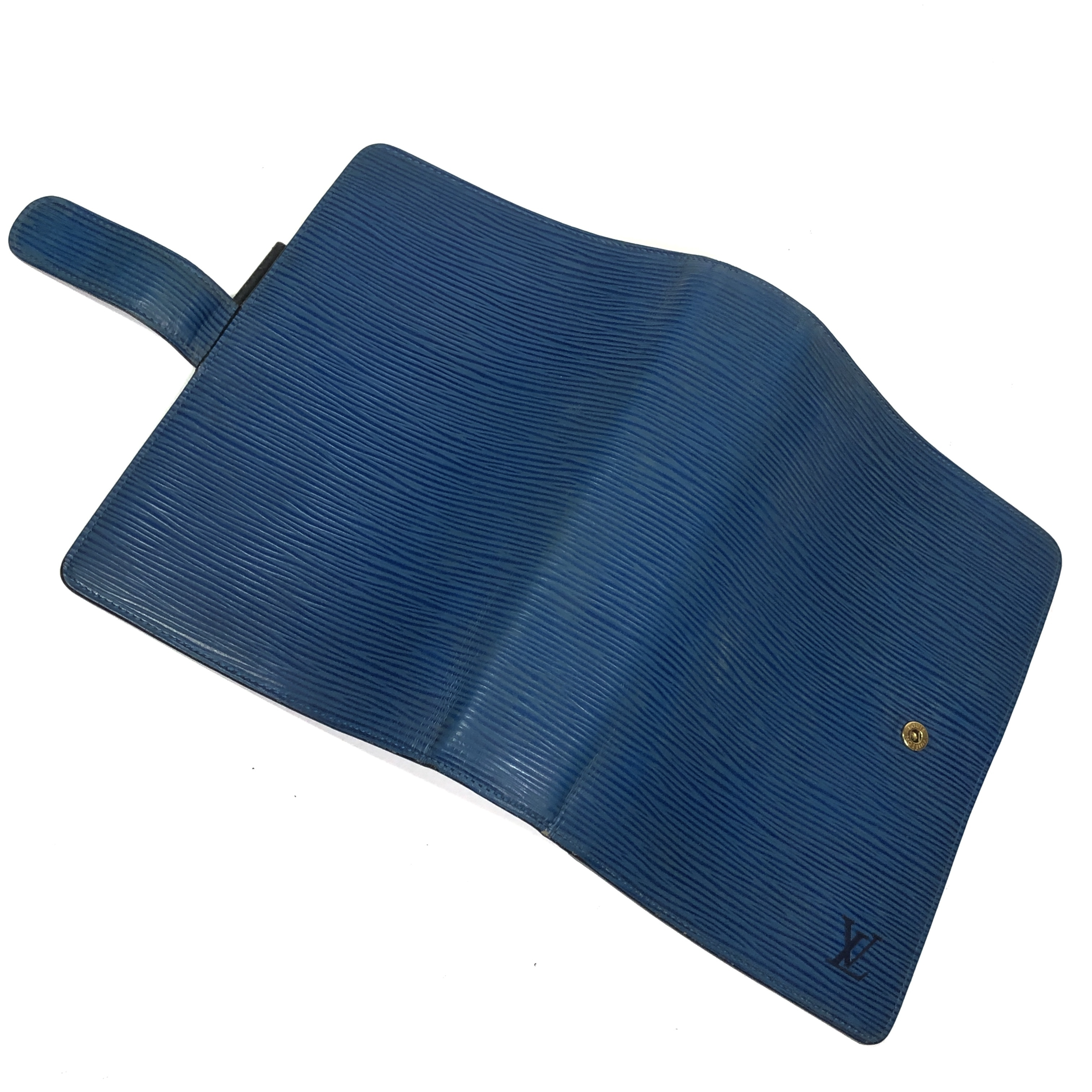 Epi Leather Agenda MM Notebook Cover R20045 Toledo Blue SP0995 (No stickiness) - Made in France — view 7