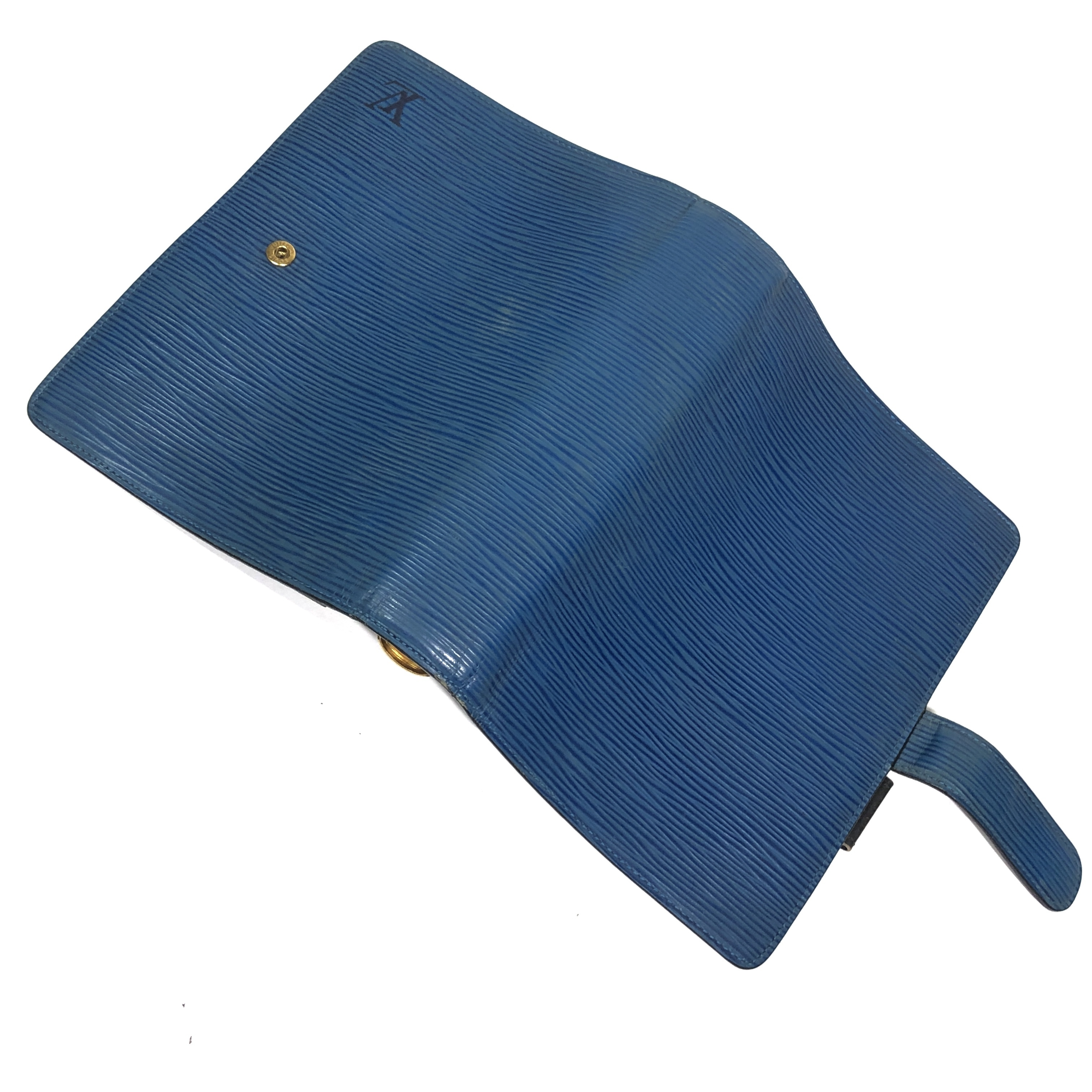 Epi Leather Agenda MM Notebook Cover R20045 Toledo Blue SP0995 (No stickiness) - Made in France — view 8
