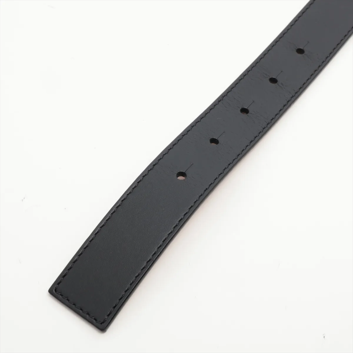 Anagram Belt, size 70, Leather, Black x Brown, — view 3