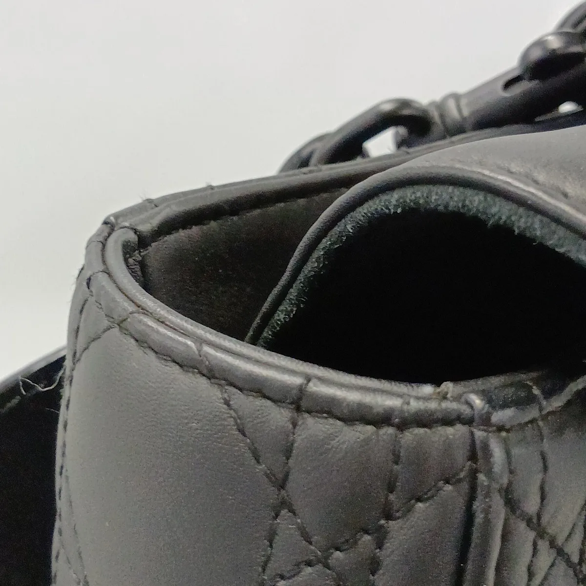 Leather 2-Way Handbag, Black — view 13