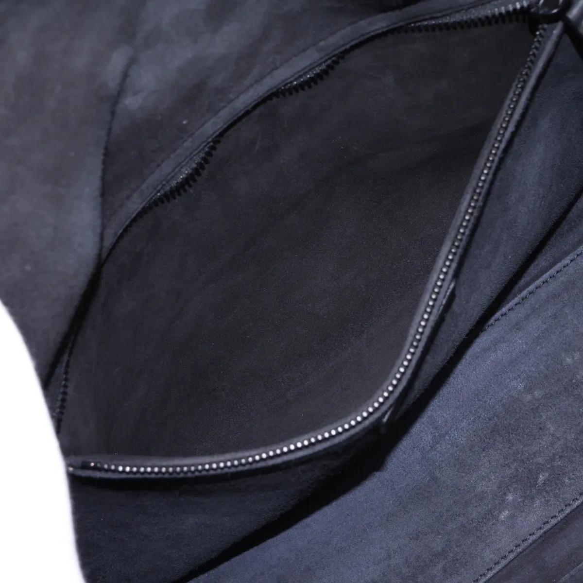 Leather 2-Way Handbag, Black — view 9