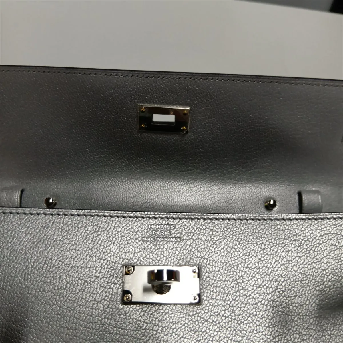[Individually packaged] Hermes Kelly Wallet Long To Go Chevre Shamkila Argent Silver Hardware K: 2025 — view 12