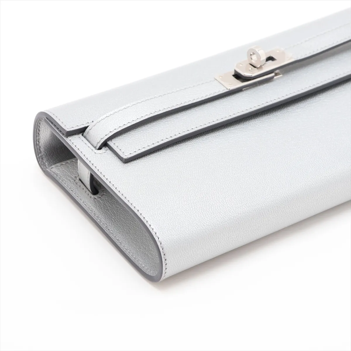 [Individually packaged] Hermes Kelly Wallet Long To Go Chevre Shamkila Argent Silver Hardware K: 2025 — view 4