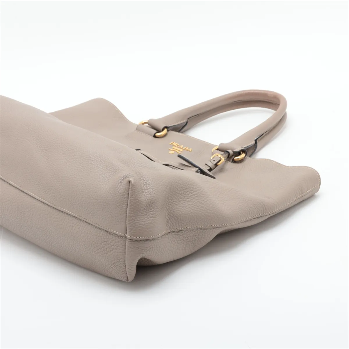 Vitello Daino BN2754 Leather 2-Way Tote Bag, Beige — view 3