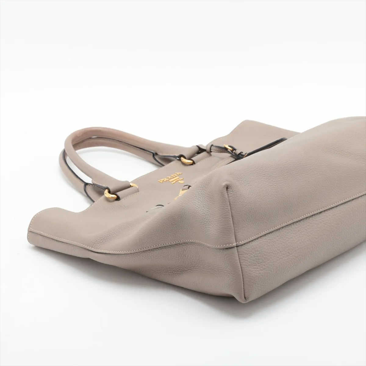 Vitello Daino BN2754 Leather 2-Way Tote Bag, Beige — view 4