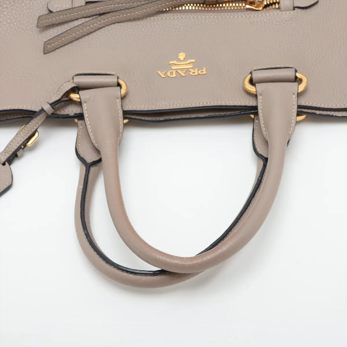 Vitello Daino BN2754 Leather 2-Way Tote Bag, Beige — view 5