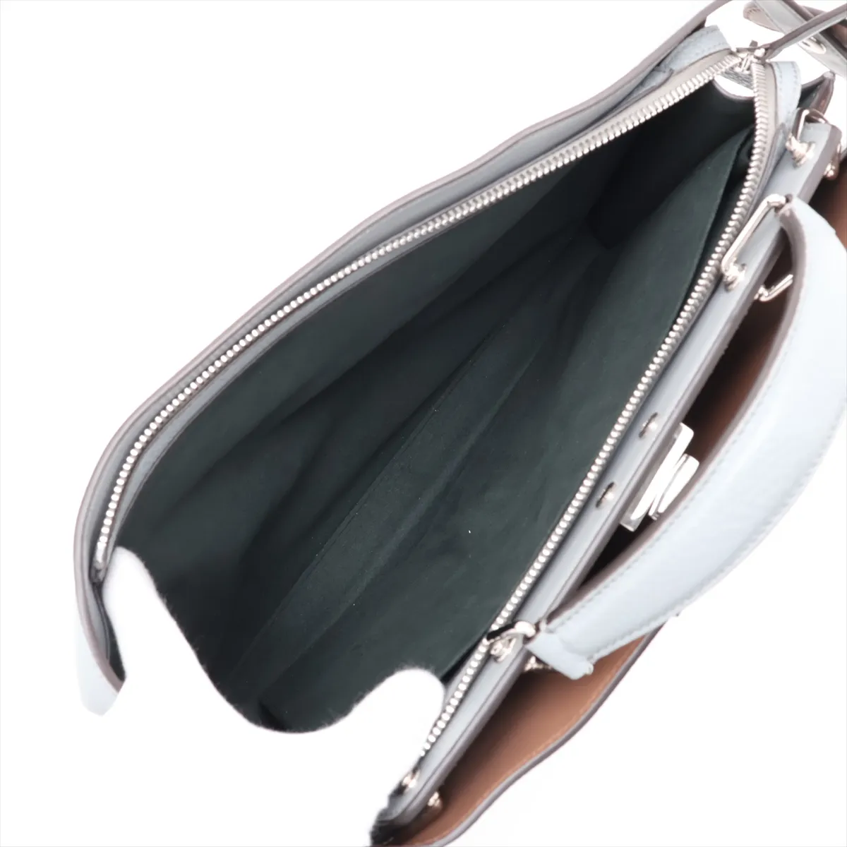 Peekaboo I.U Medium Leather 2-Way Handbag, Gray, 7VA529 — view 9