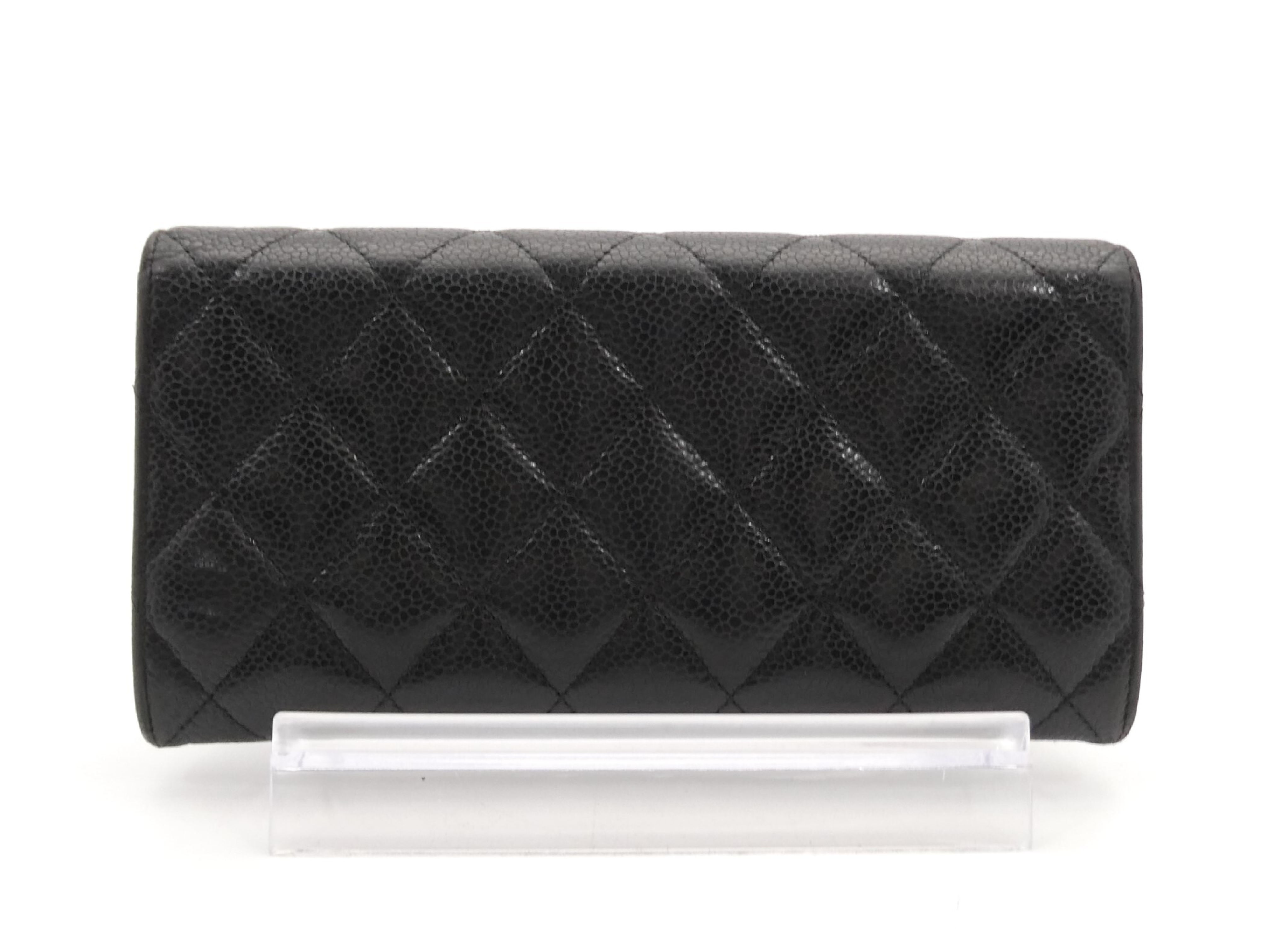 Matelassé Coco Mark Caviar Skin Wallet — view 2