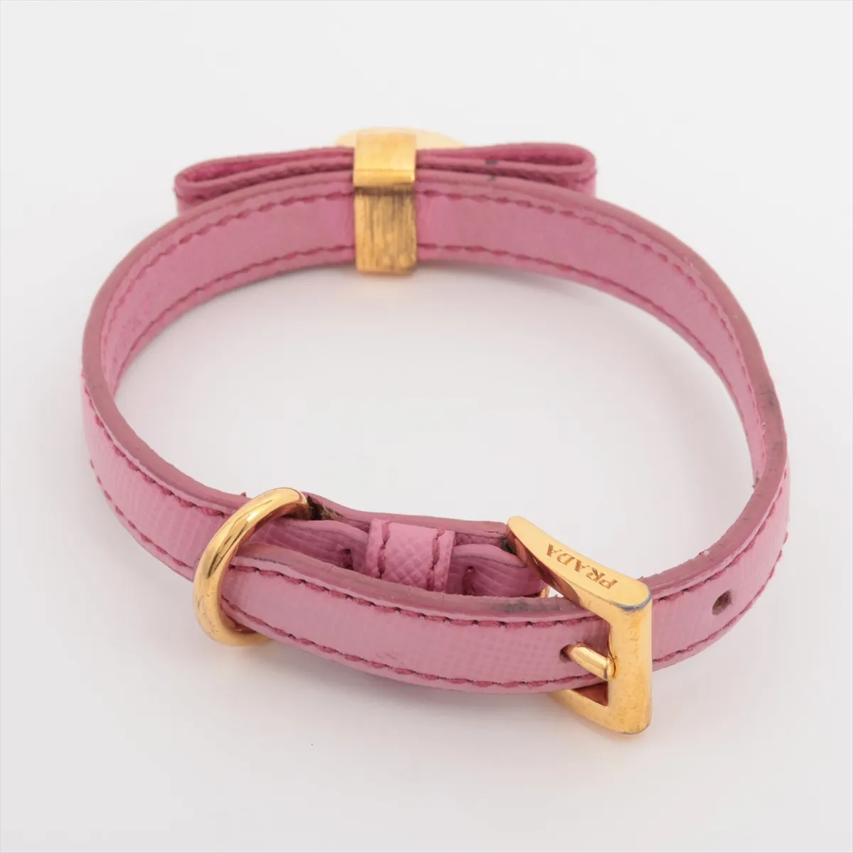 Saffiano bracelet, pink leather, — view 2