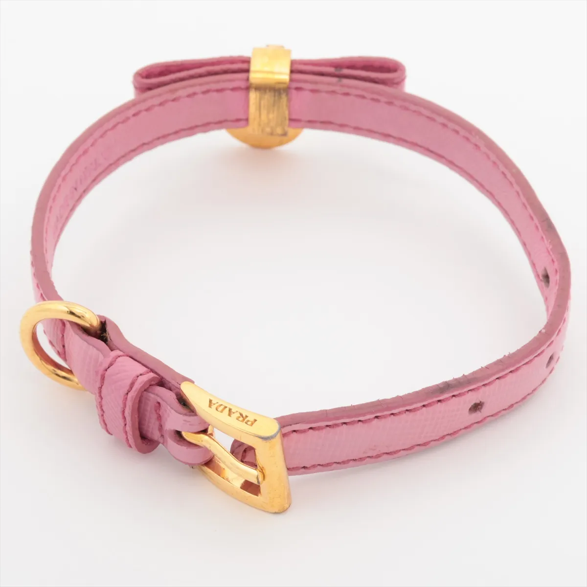 Saffiano bracelet, pink leather, — view 5