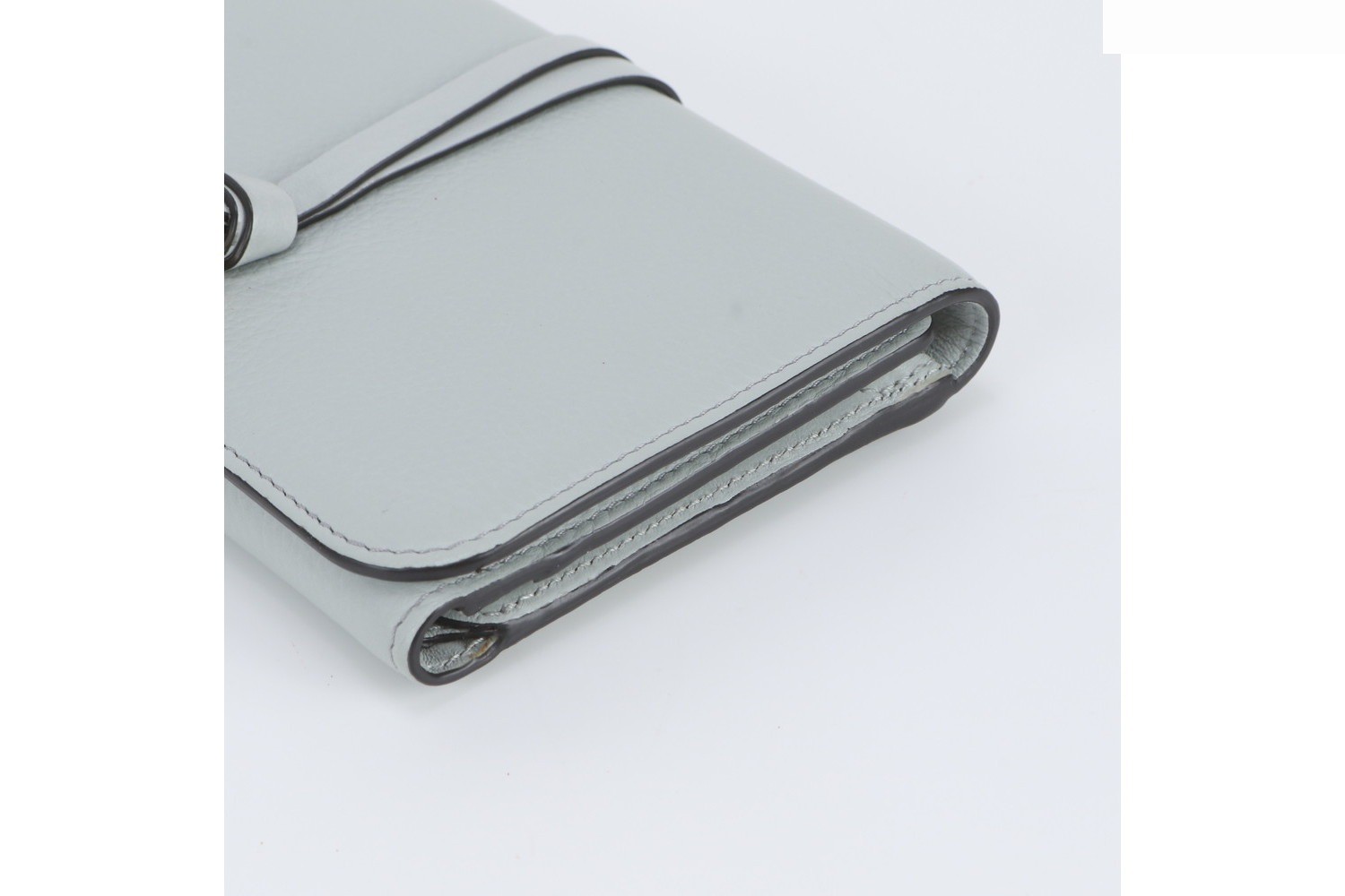 Hologram sticker included Alphabet leather trifold wallet — view 3