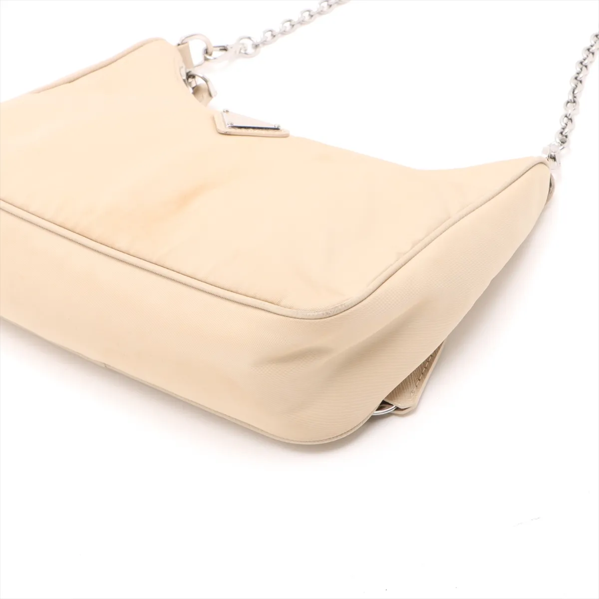 Tessuto Nylon 2-Way Shoulder Bag, Beige — view 3