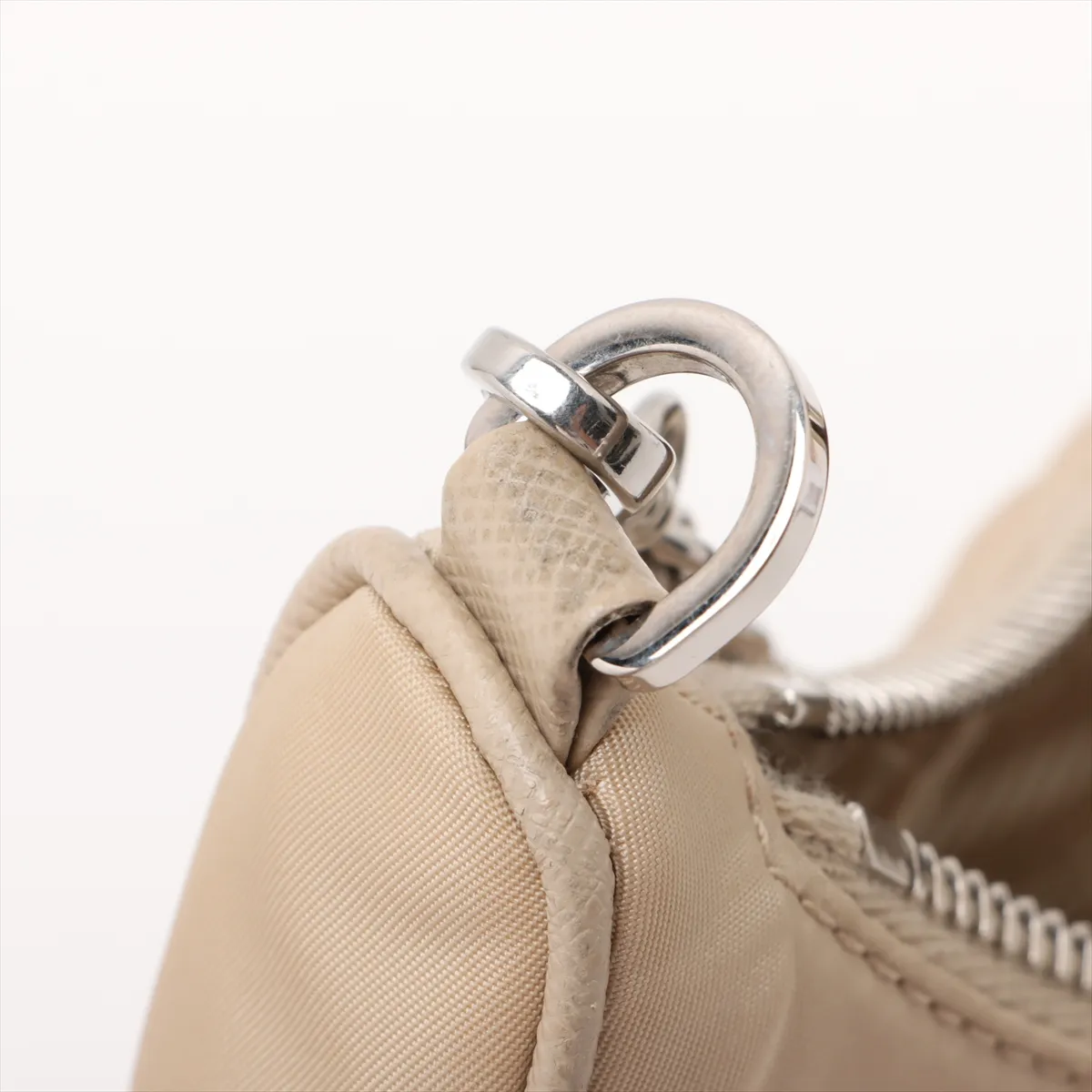 Tessuto Nylon 2-Way Shoulder Bag, Beige — view 10