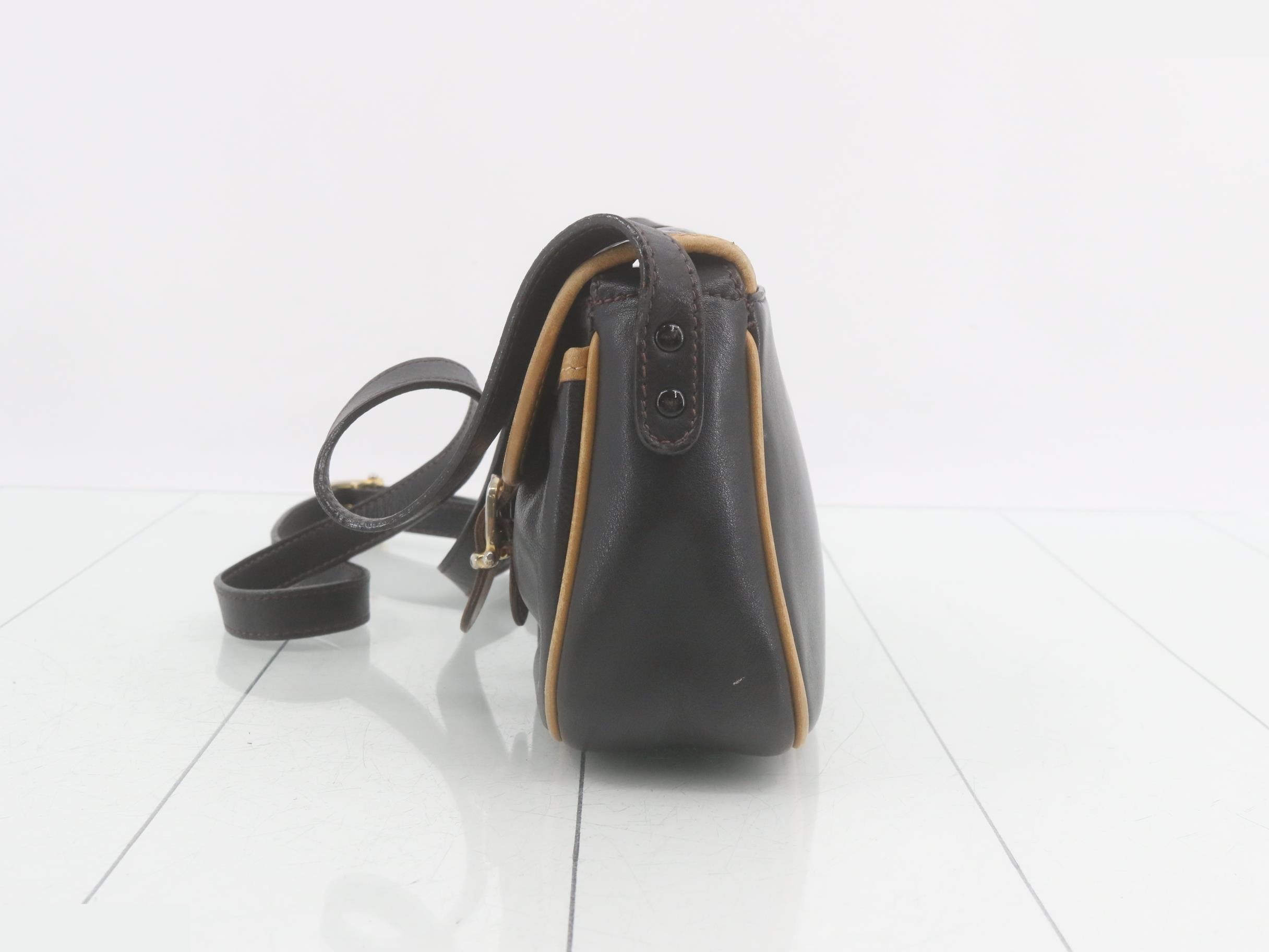 Leather flap shoulder bag — view 3