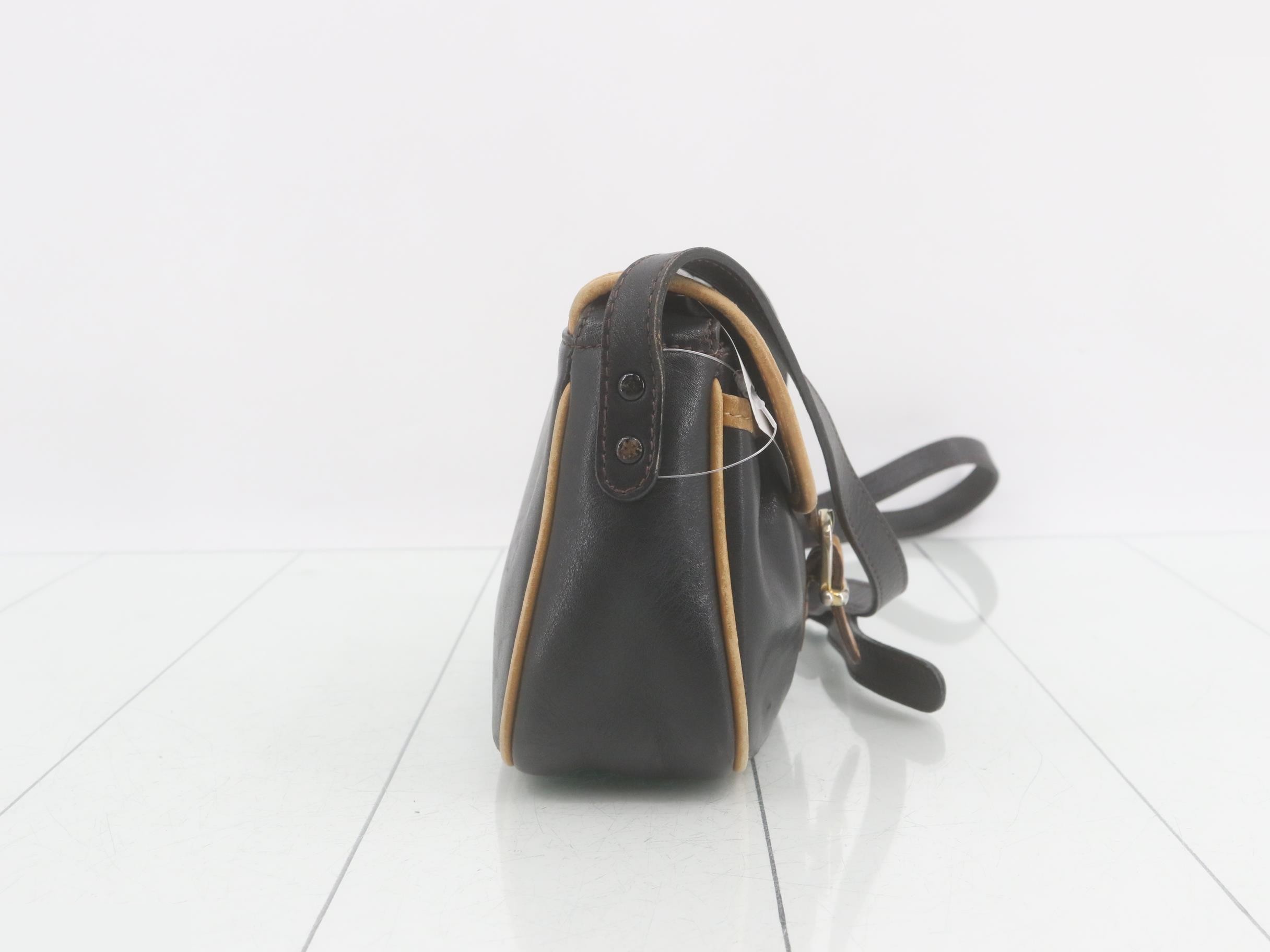 Leather flap shoulder bag — view 4
