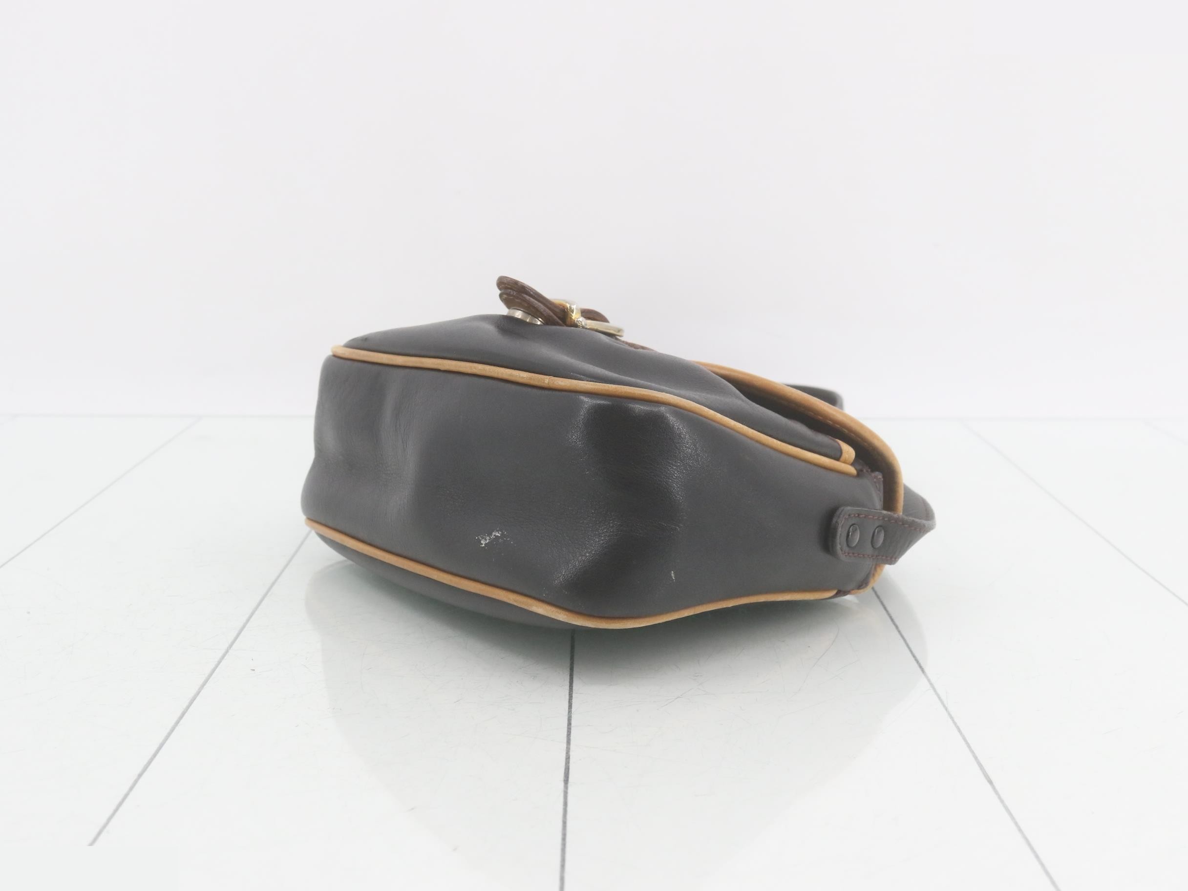Leather flap shoulder bag — view 6