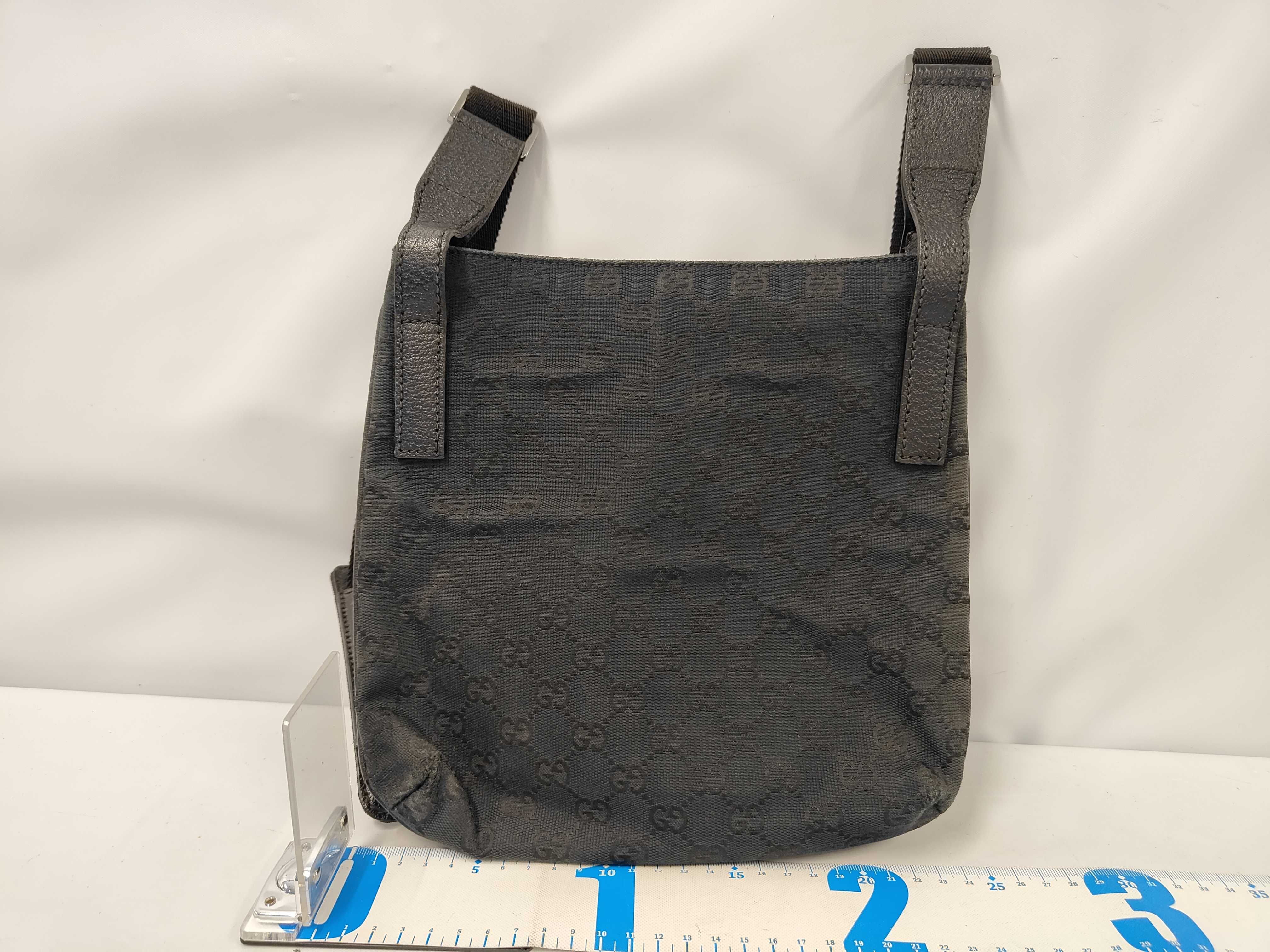 GG Canvas x Leather Shoulder Bag, Black — view 2