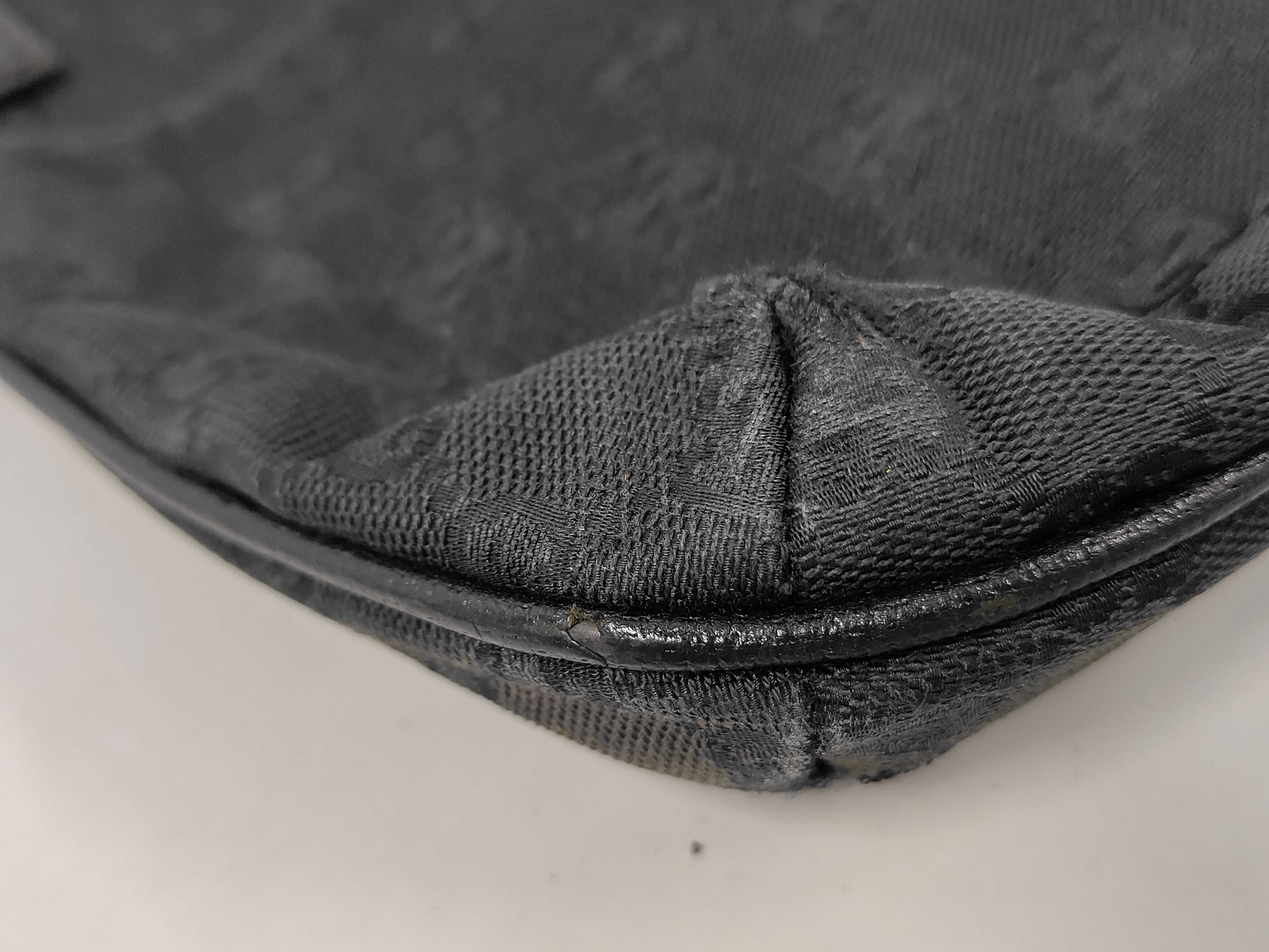 GG Canvas x Leather Shoulder Bag, Black — view 4