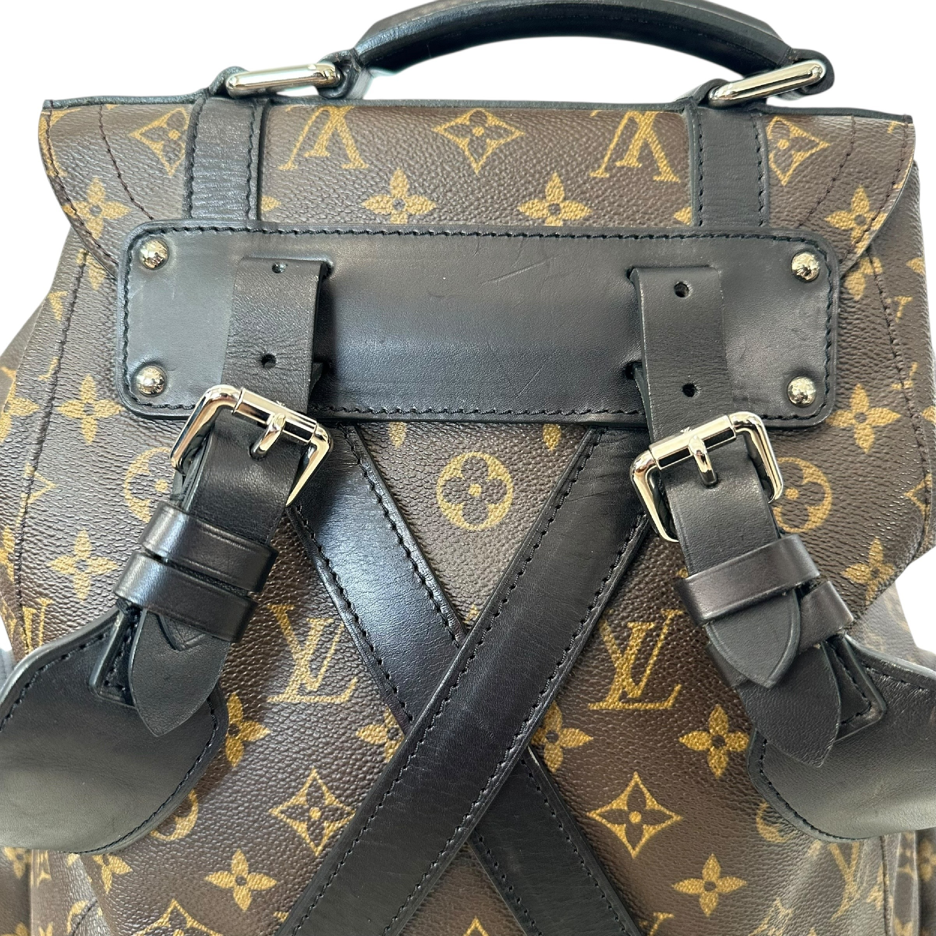 Christopher GM Leather Backpack, VIP Limited Edition, Monogram Macassar, M92295 — view 8