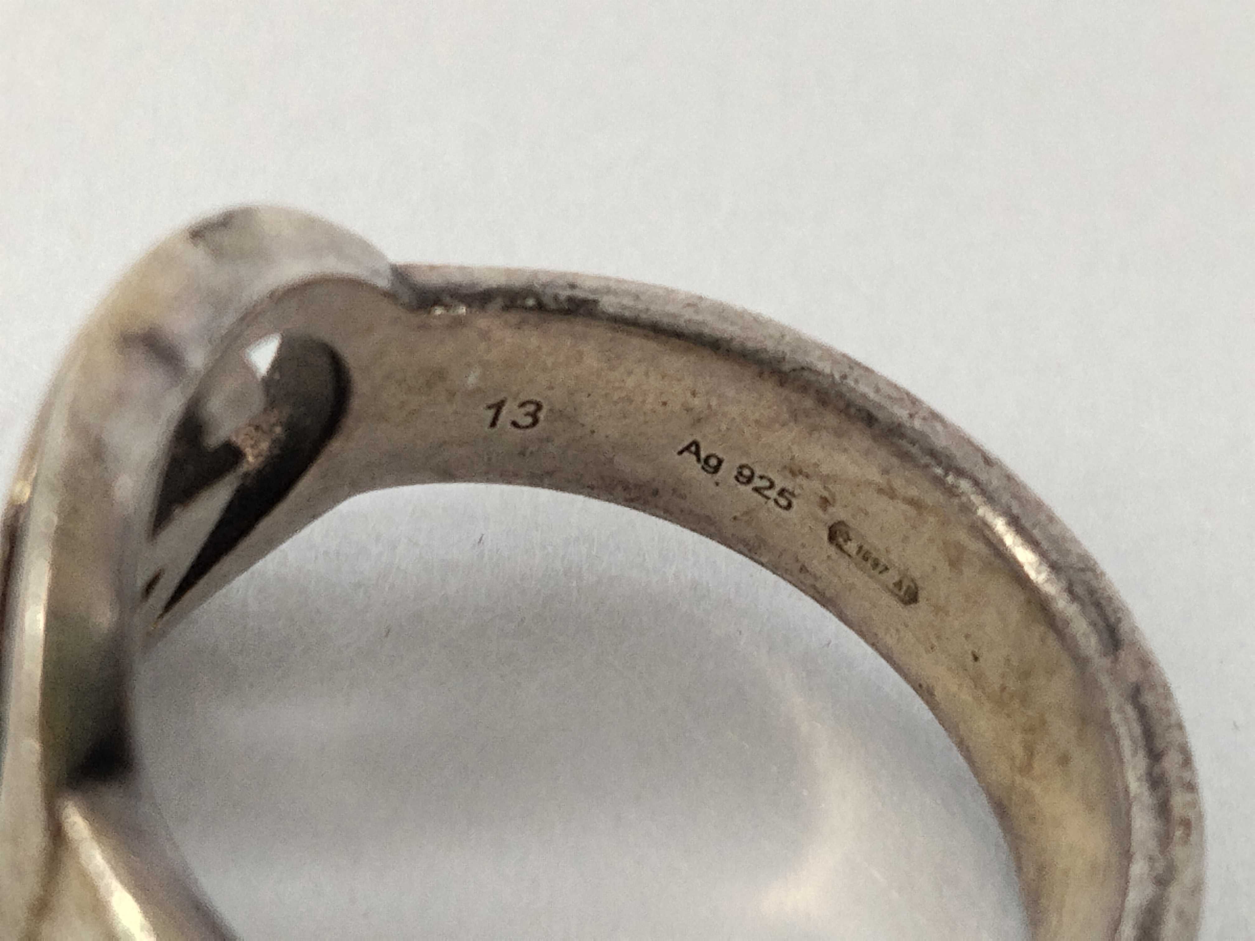 【S】892 Gucci Interlocking G Silver Ring SV925 5.2g Ring — view 5