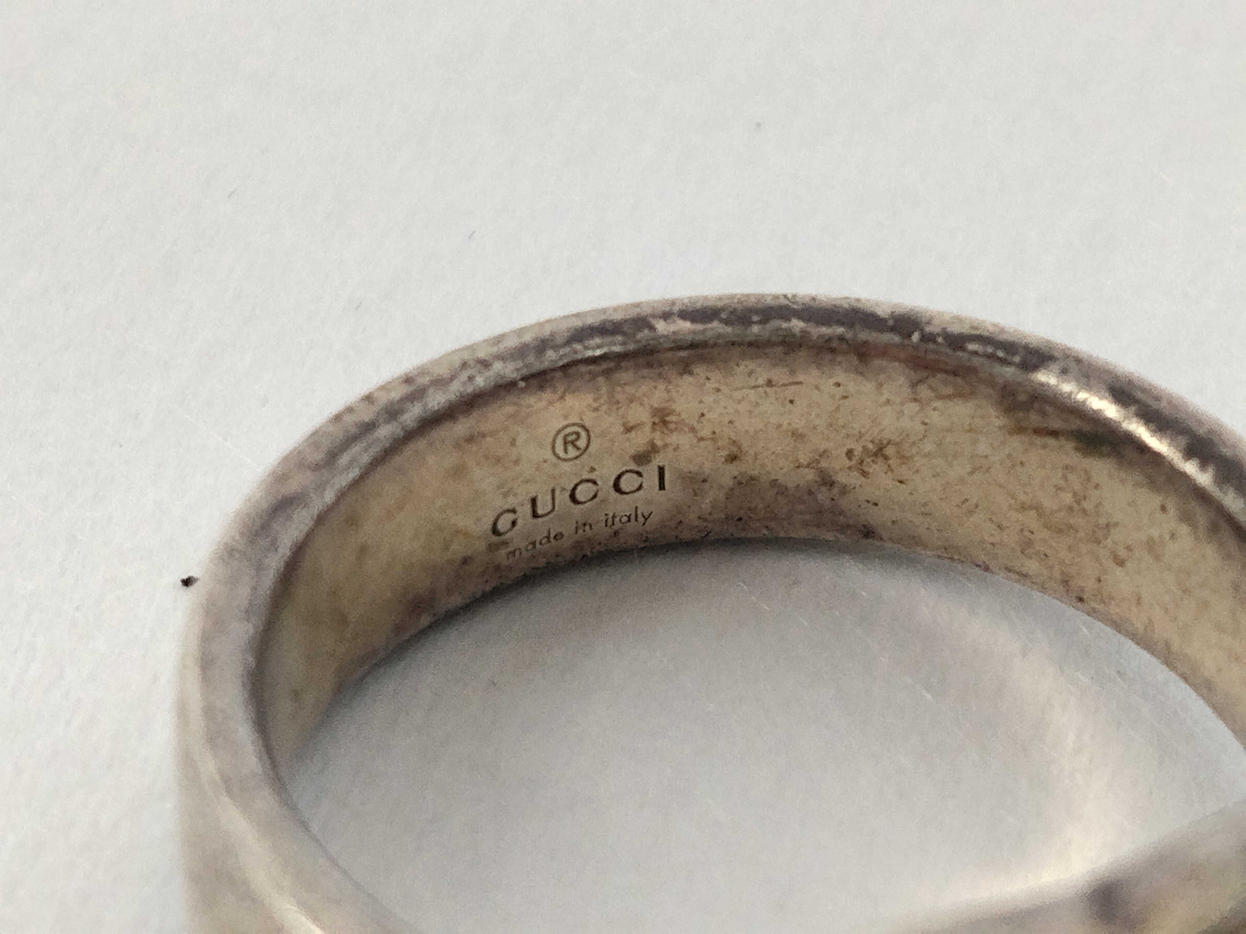 【S】892 Gucci Interlocking G Silver Ring SV925 5.2g Ring — view 6