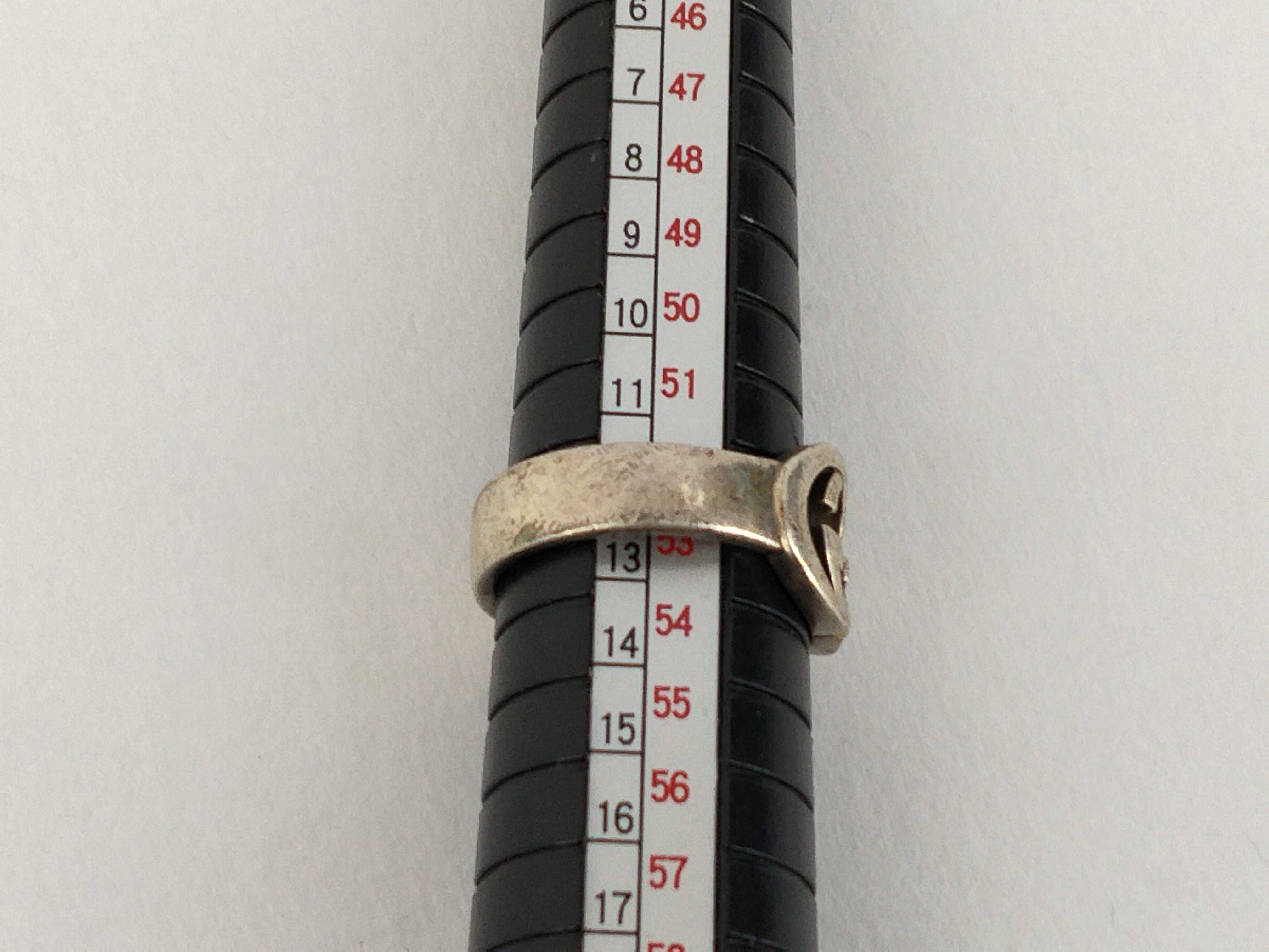 【S】892 Gucci Interlocking G Silver Ring SV925 5.2g Ring — view 10