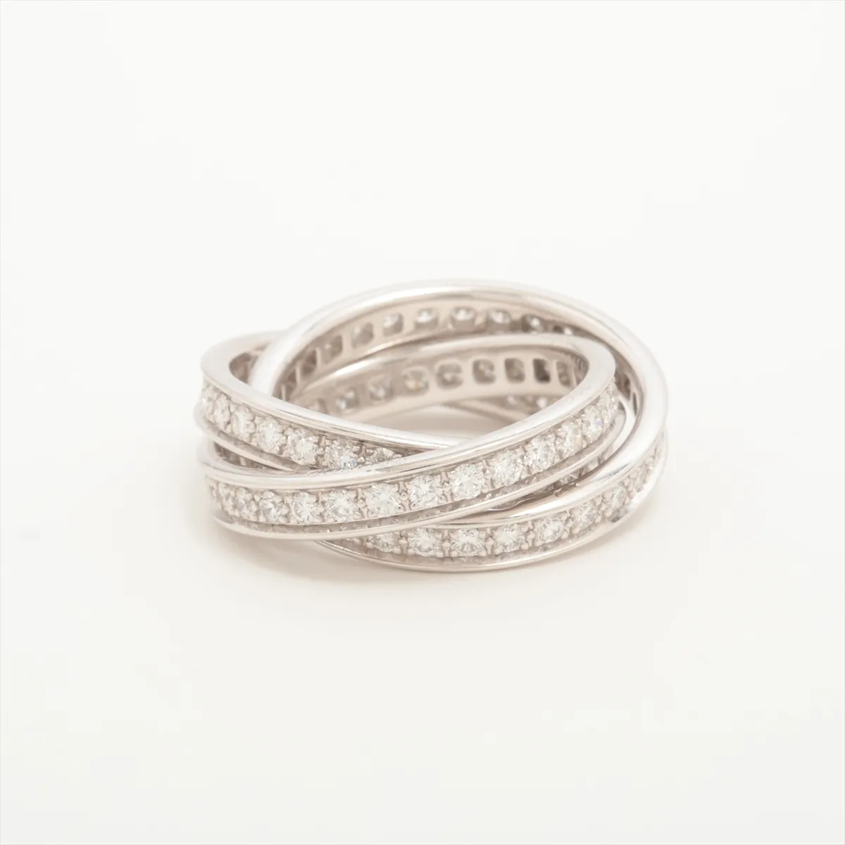 Three Bangles Diamond Ring, 750 (WG), 8.9g, Size 50, 950802. — view 2