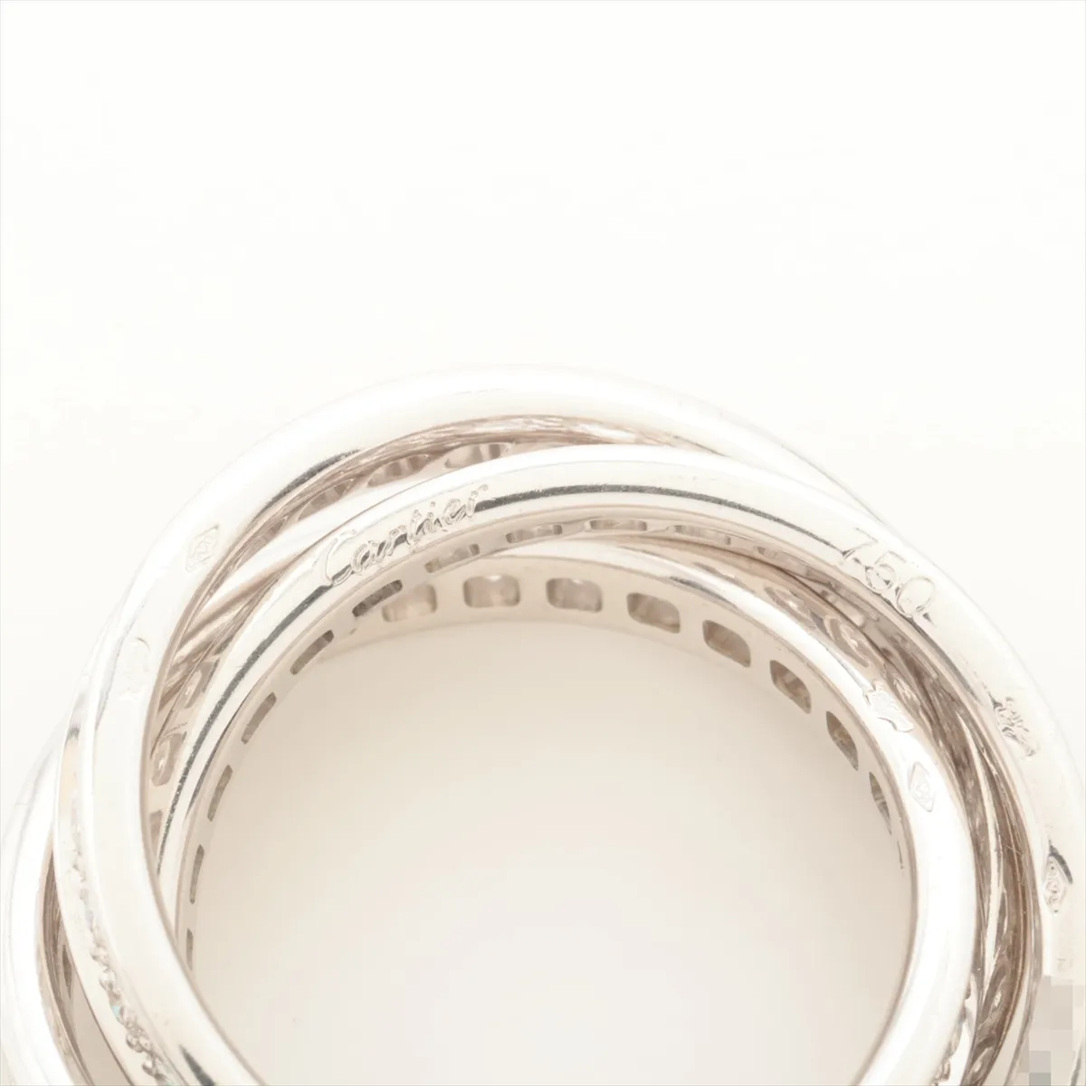 Three Bangles Diamond Ring, 750 (WG), 8.9g, Size 50, 950802. — view 3