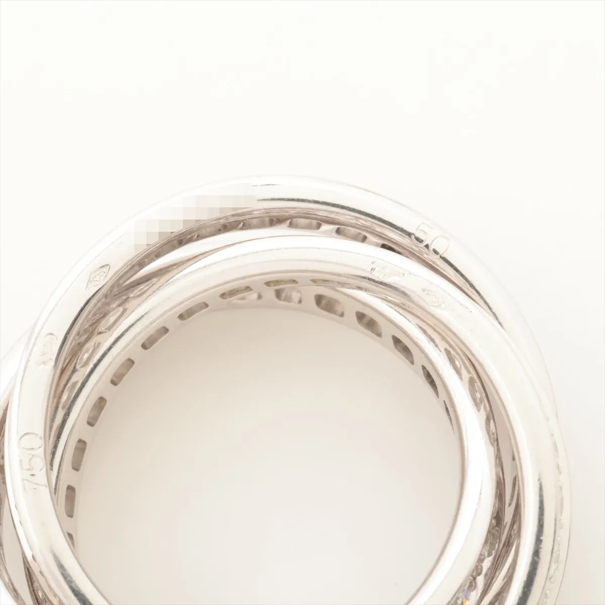 Three Bangles Diamond Ring, 750 (WG), 8.9g, Size 50, 950802. — view 4