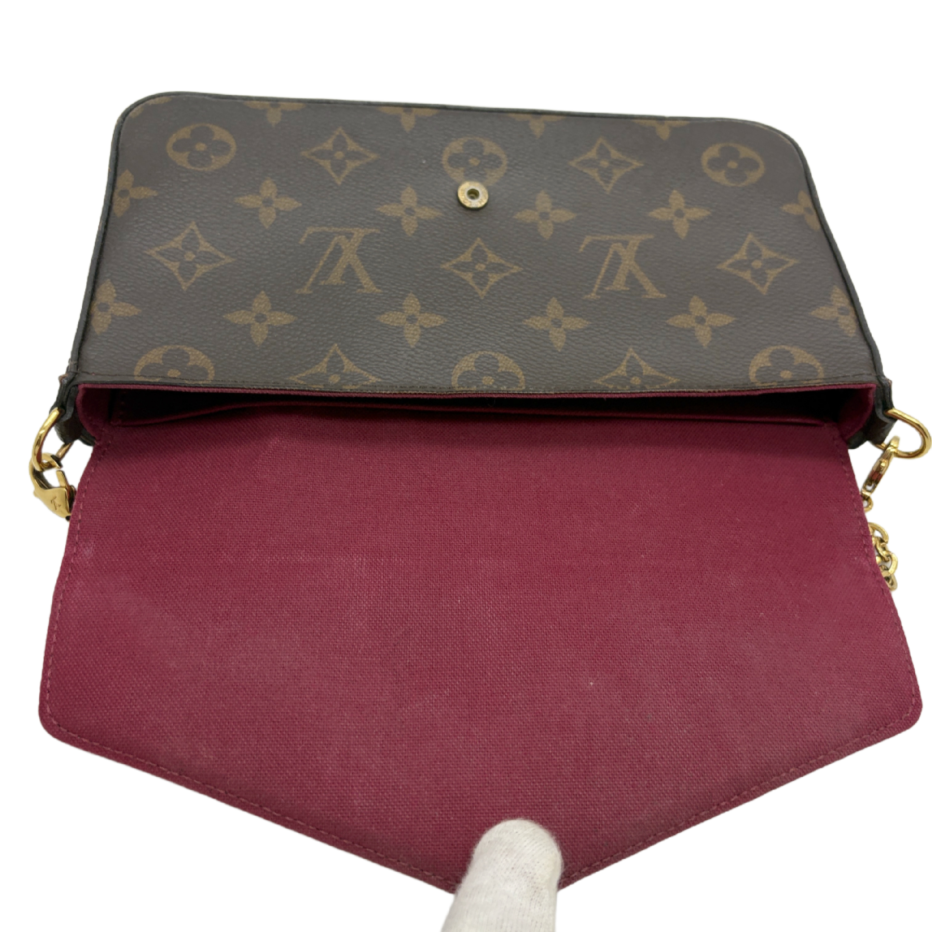 Pochette Felicie Monogram Chain Shoulder Bag — view 11