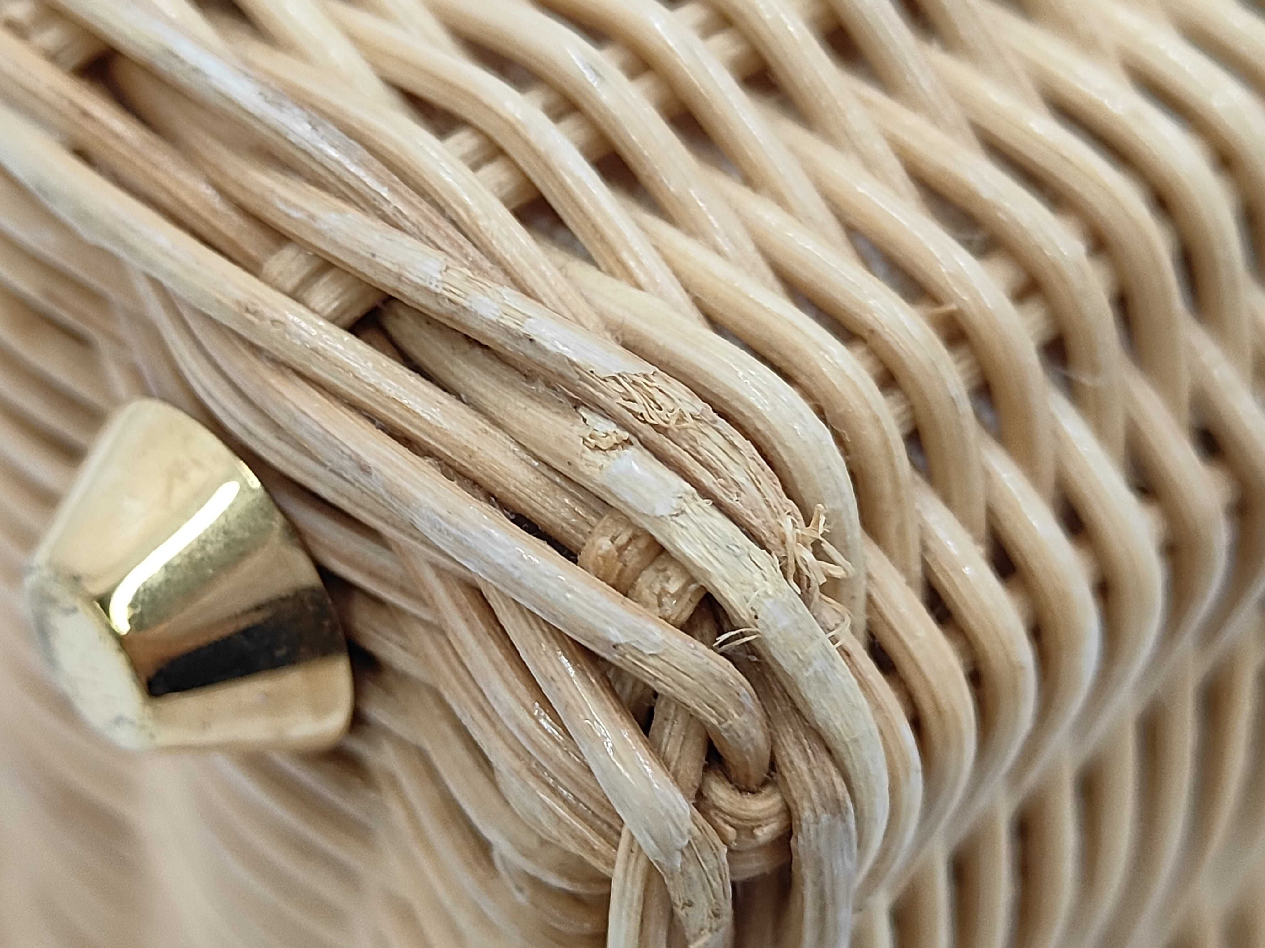 Canapa Wicker Natural x White 1BG835 Handbag — view 4