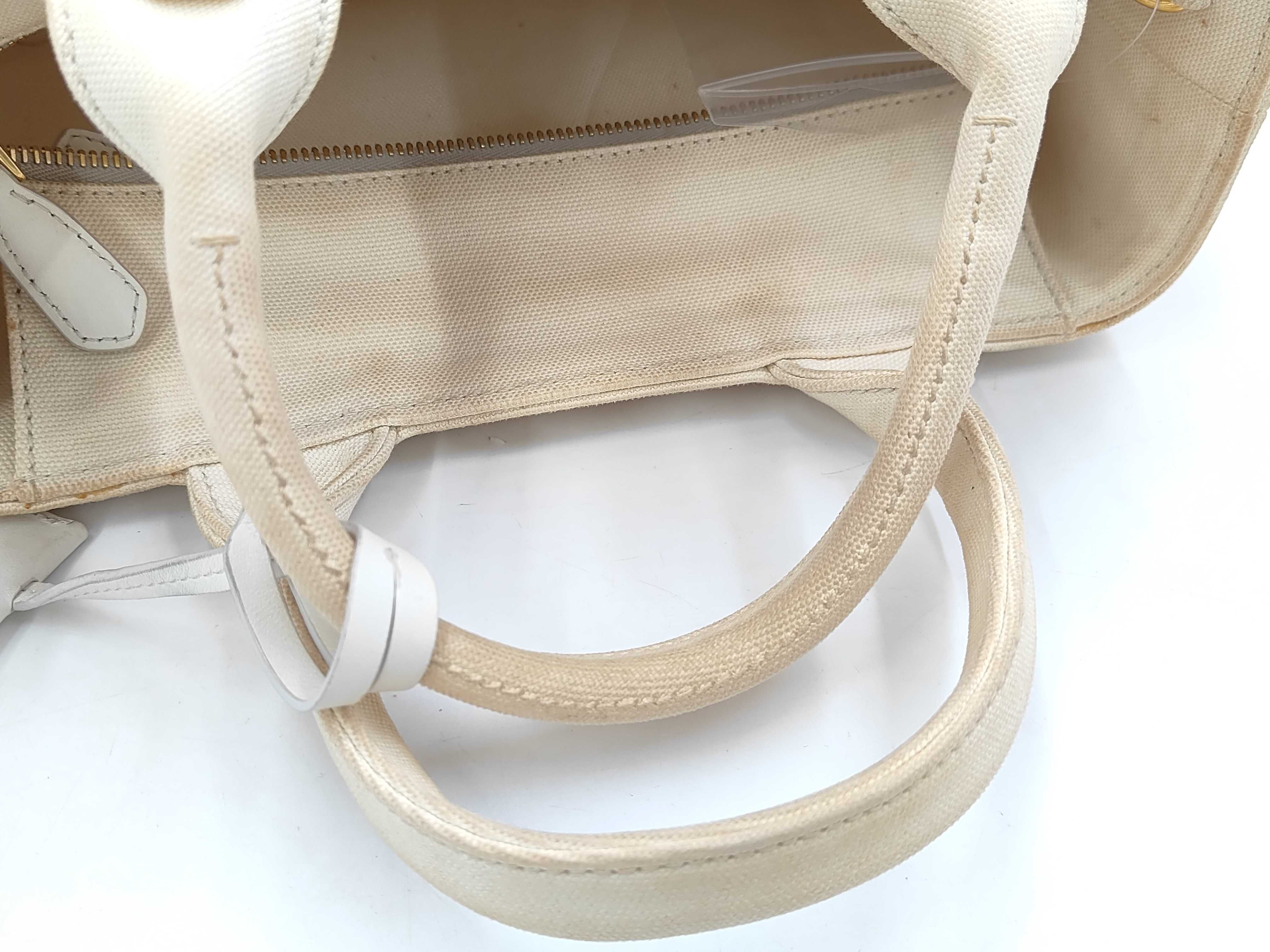 Canapa Wicker Natural x White 1BG835 Handbag — view 7