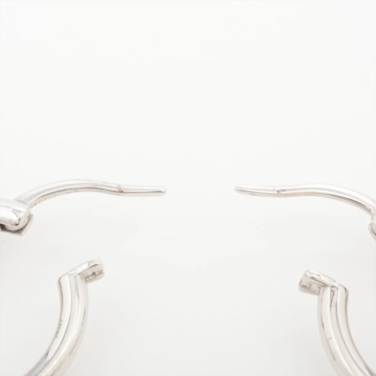 Knot USM5215/USM0236 Hoop Earrings, GP Silver. Shows signs of wear including — view 4
