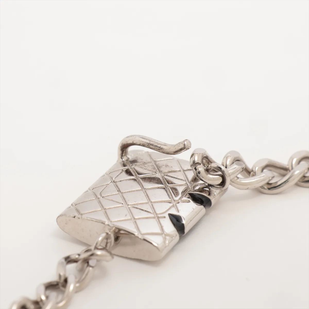 Cambon 05C Chain Belt, Metal, Silver, with dents, — view 4