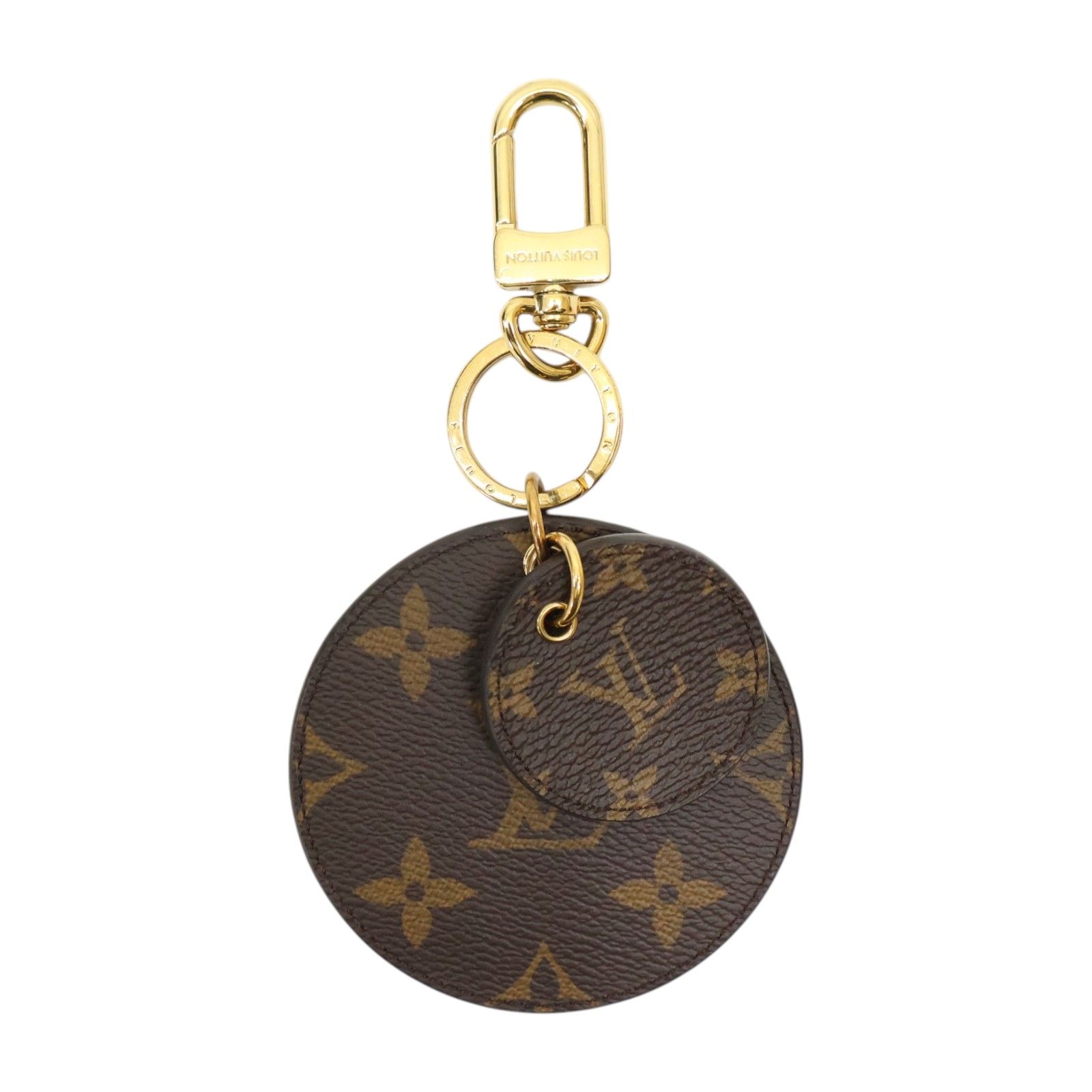 Monogram Canvas Reverse Illustre Round Bag Charm and Key Holder