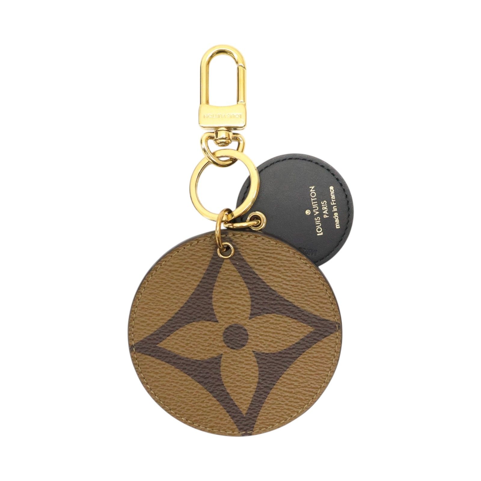 Monogram Canvas Reverse Illustre Round Bag Charm and Key Holder — view 2