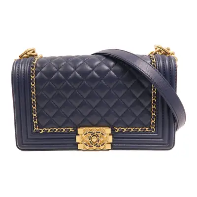 Lambskin Leather Boy 25 w/Gold Trim