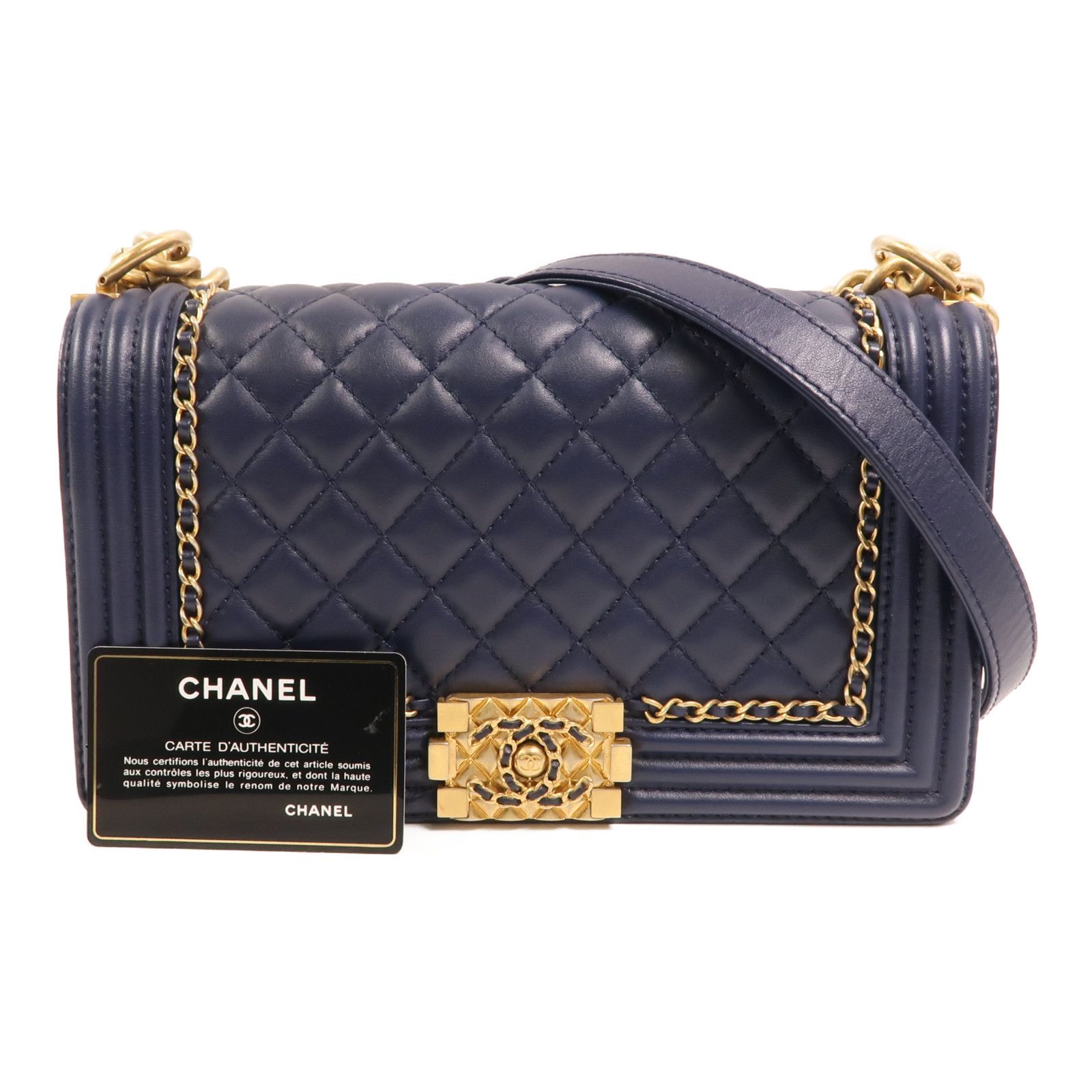 Lambskin Leather Boy 25 w/Gold Trim — view 10