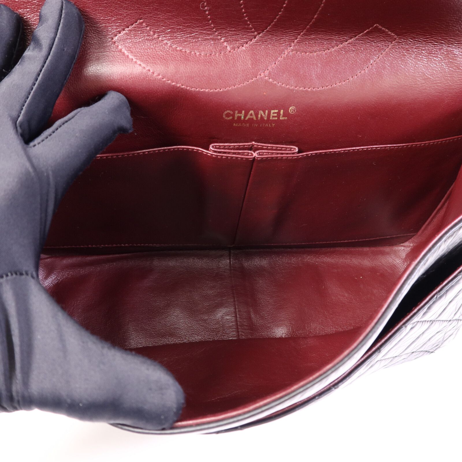 Black Quilted Aged Calfskin 2.55 Reissue Double Flap Bag w/GHW — view 13