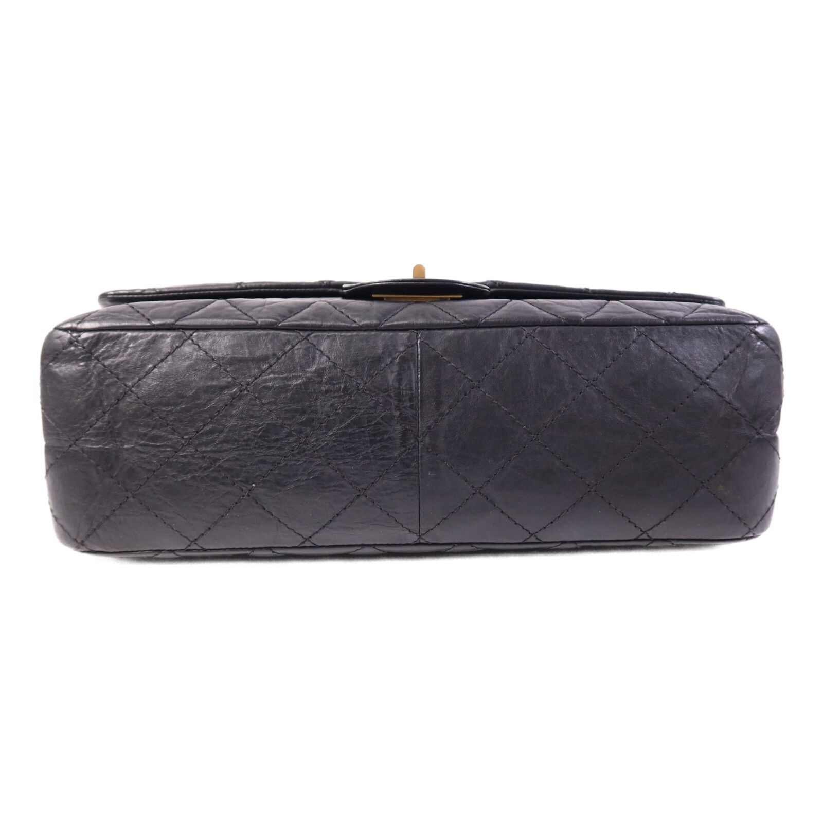 Black Quilted Aged Calfskin 2.55 Reissue Double Flap Bag w/GHW — view 4