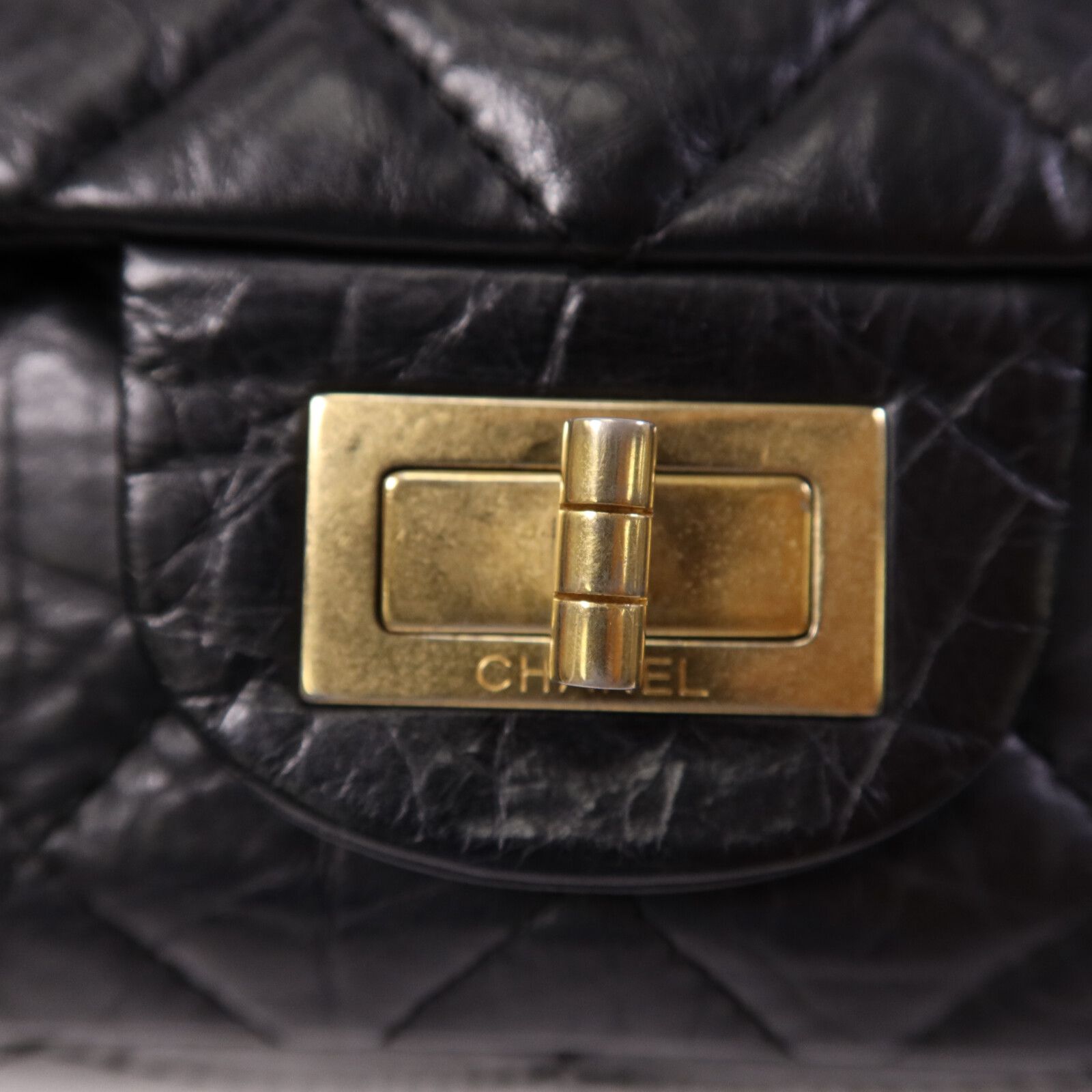 Black Quilted Aged Calfskin 2.55 Reissue Double Flap Bag w/GHW — view 10