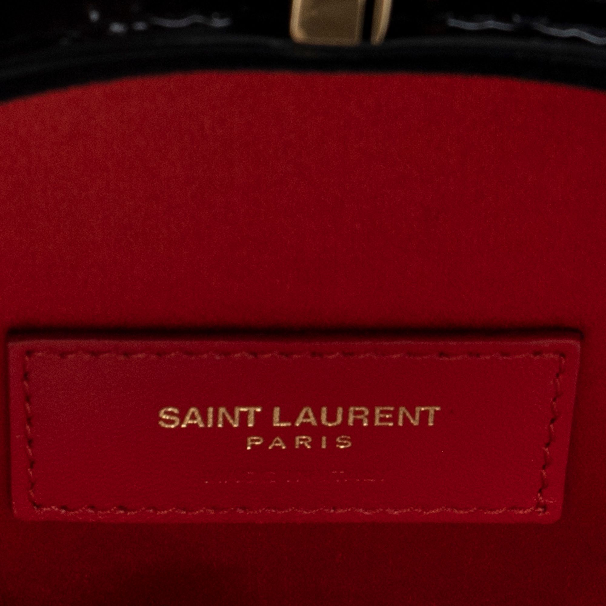 Yves Saint Laurent Mini Mica Hatbox Chain Crossbody  Croc Embossed Leather — view 13