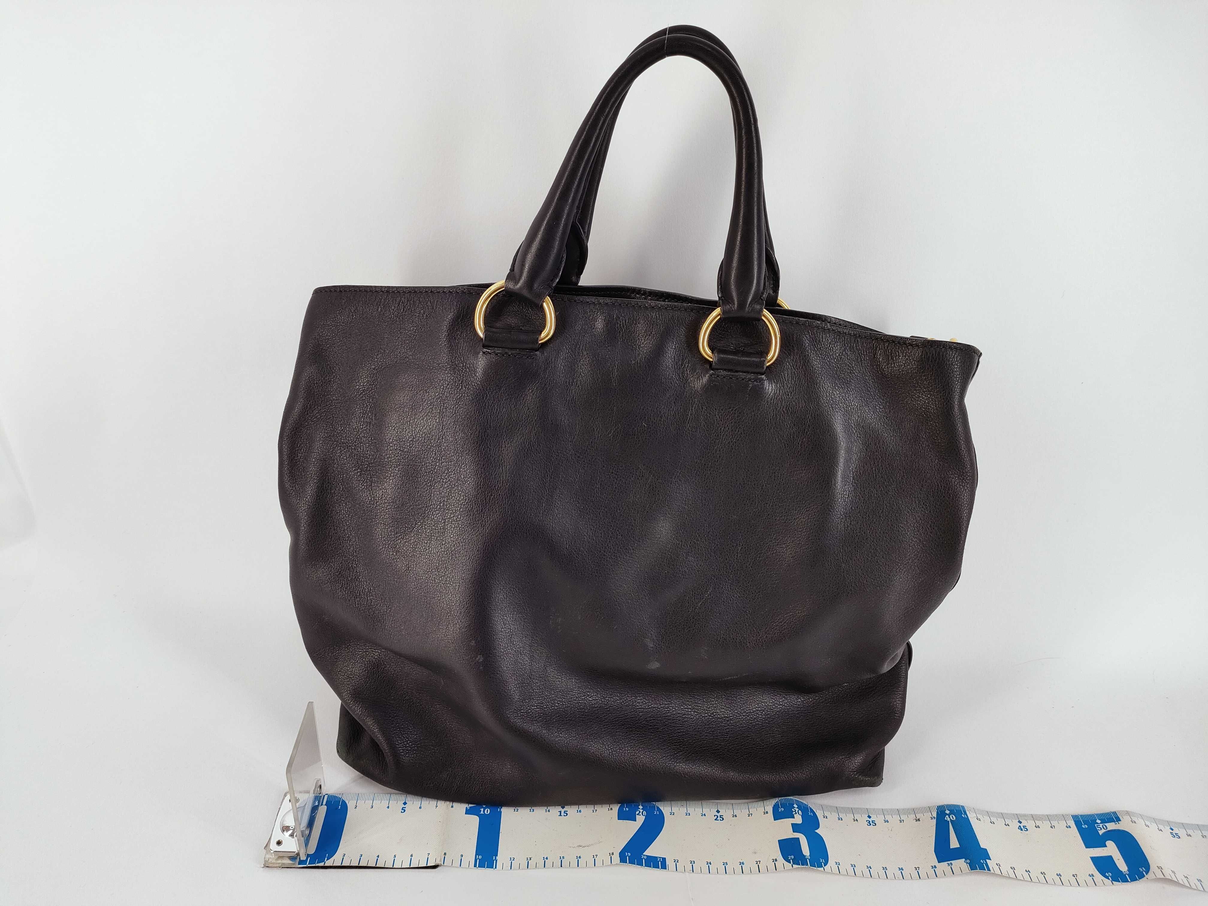 Black Calfskin Two Way Tote — view 2
