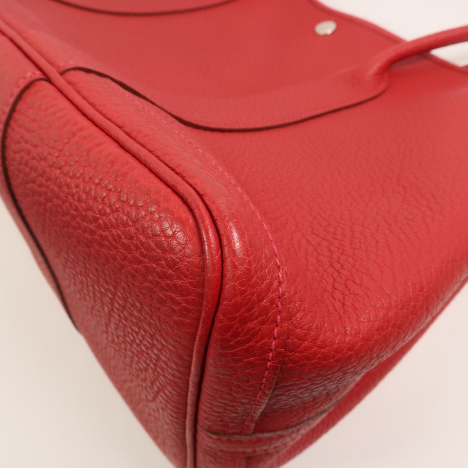 Country Leather Garden Party Pm Handmade Bag Rouge Piment Tote Bag Rouge Piment Red Rouge Piment Country Leather — view 11