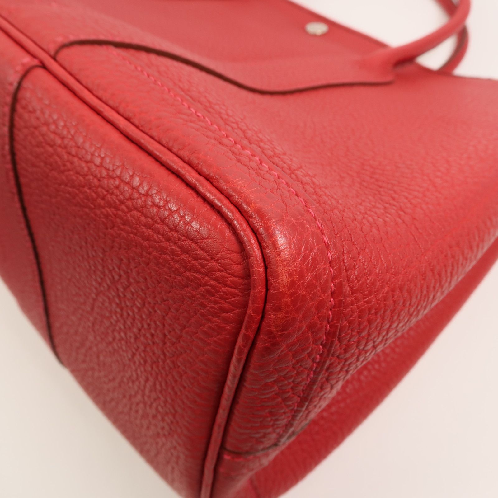 Country Leather Garden Party Pm Handmade Bag Rouge Piment Tote Bag Rouge Piment Red Rouge Piment Country Leather — view 12