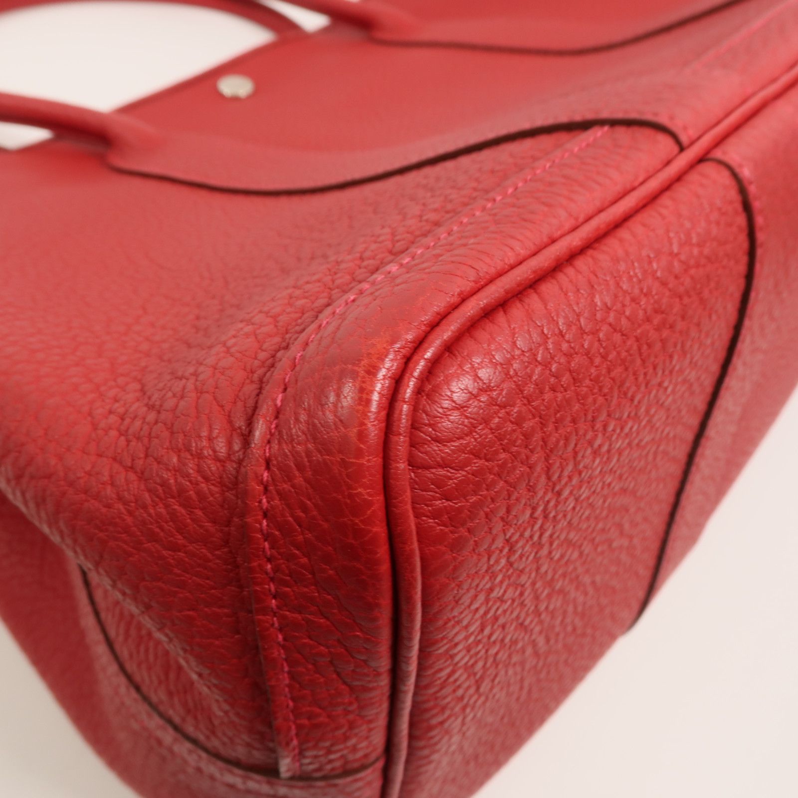 Country Leather Garden Party Pm Handmade Bag Rouge Piment Tote Bag Rouge Piment Red Rouge Piment Country Leather — view 13