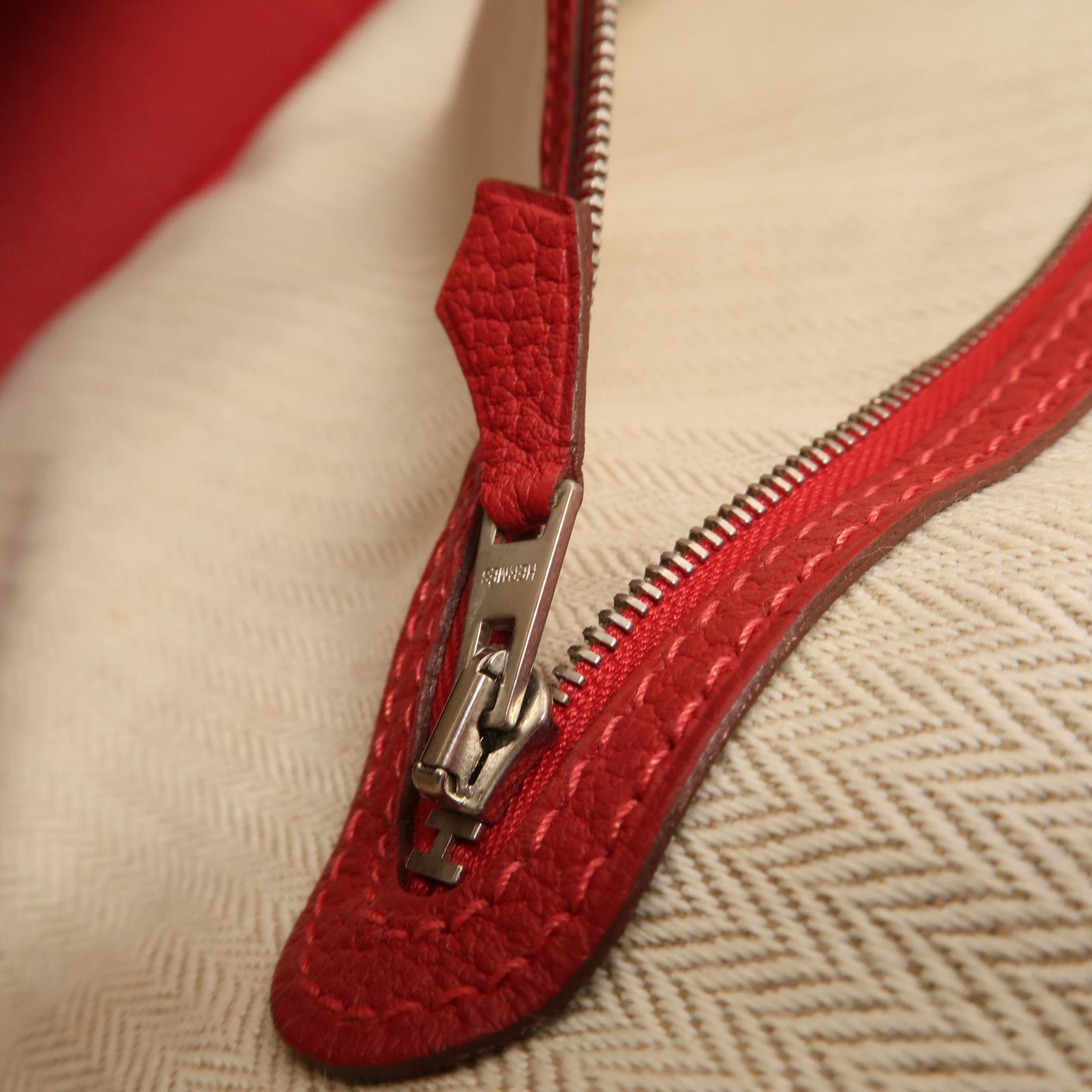 Country Leather Garden Party Pm Handmade Bag Rouge Piment Tote Bag Rouge Piment Red Rouge Piment Country Leather — view 15