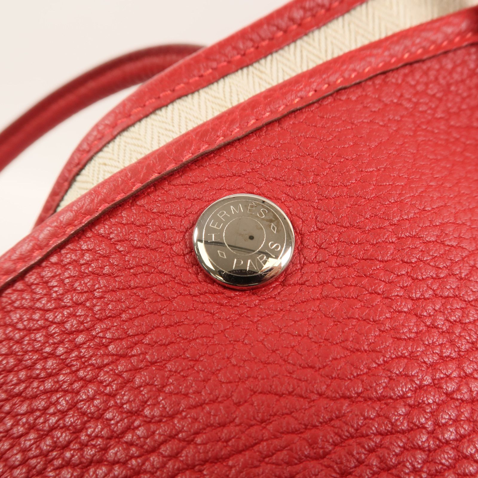 Country Leather Garden Party Pm Handmade Bag Rouge Piment Tote Bag Rouge Piment Red Rouge Piment Country Leather — view 16