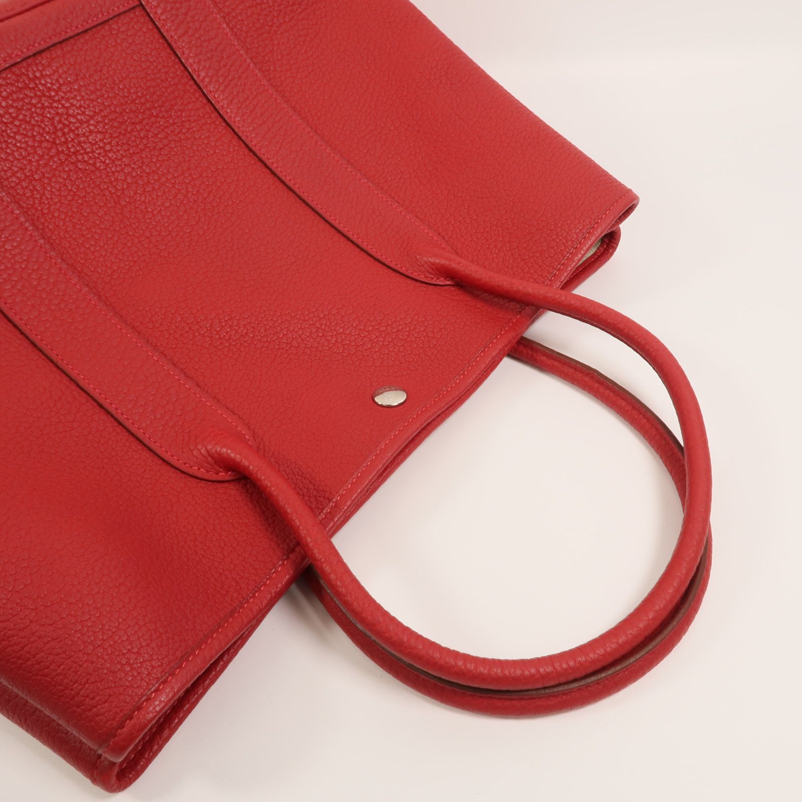 Country Leather Garden Party Pm Handmade Bag Rouge Piment Tote Bag Rouge Piment Red Rouge Piment Country Leather — view 8