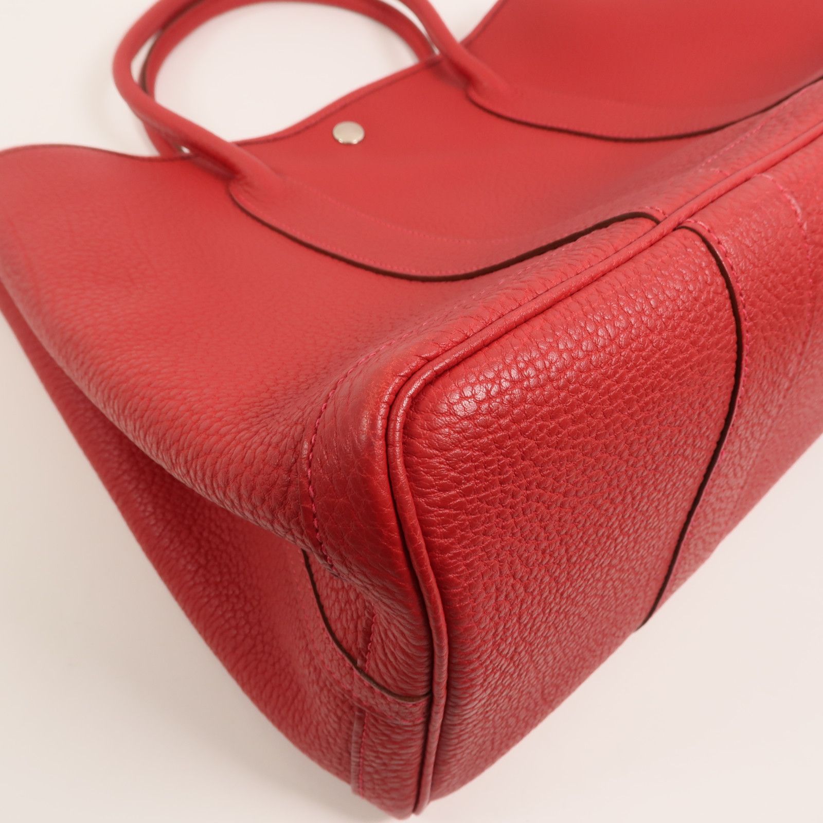 Country Leather Garden Party Pm Handmade Bag Rouge Piment Tote Bag Rouge Piment Red Rouge Piment Country Leather — view 10